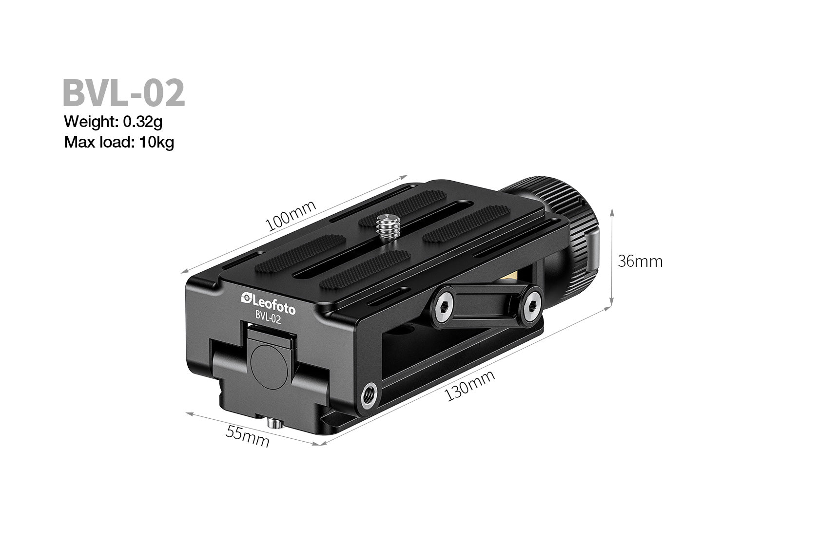 Leofoto BVL-02 Hand-Crank Precision Tilt Adapter | Arca Compatible
