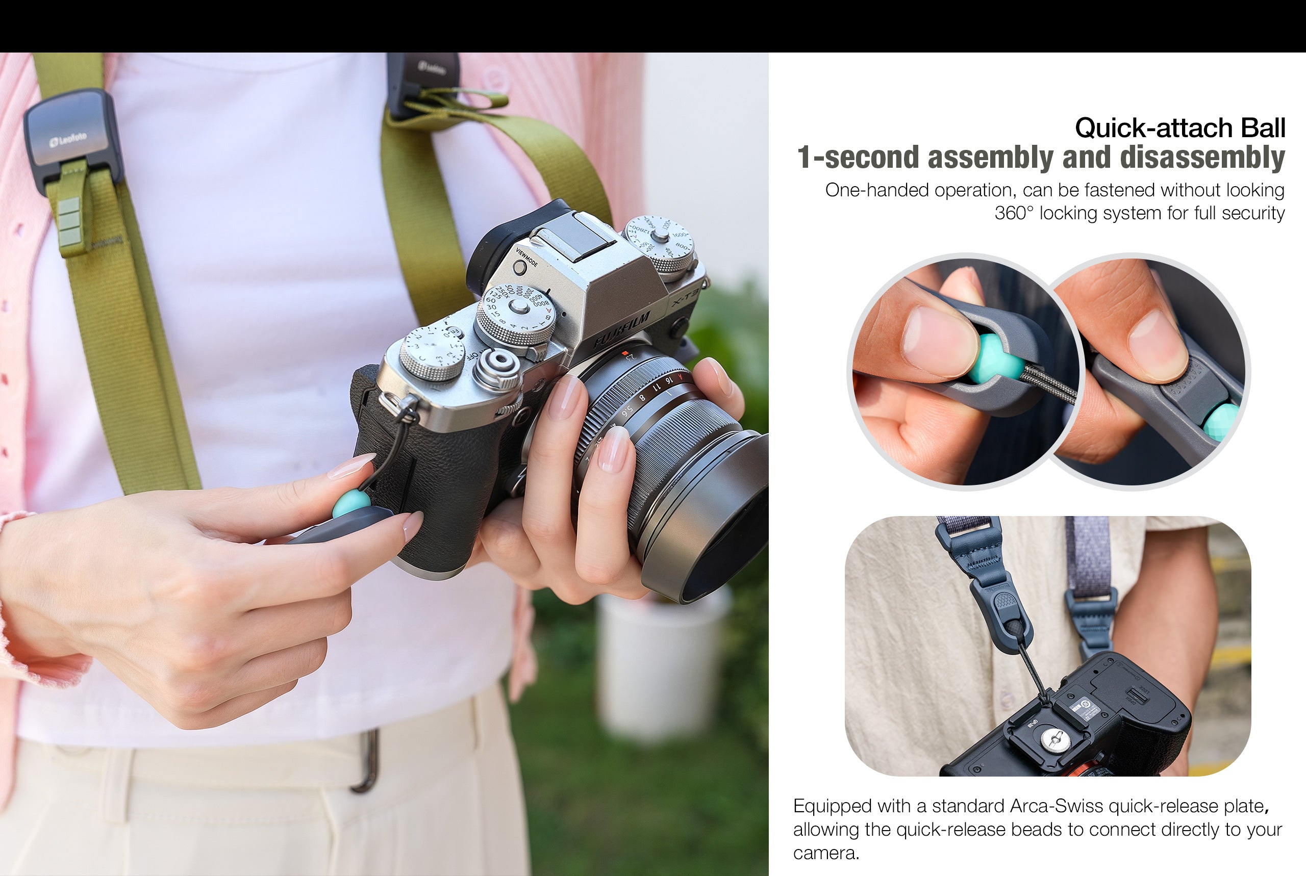 Leofoto L-CS-207 / 208 / 209 / 210 Premium Comfort & Adjustable Camera Straps