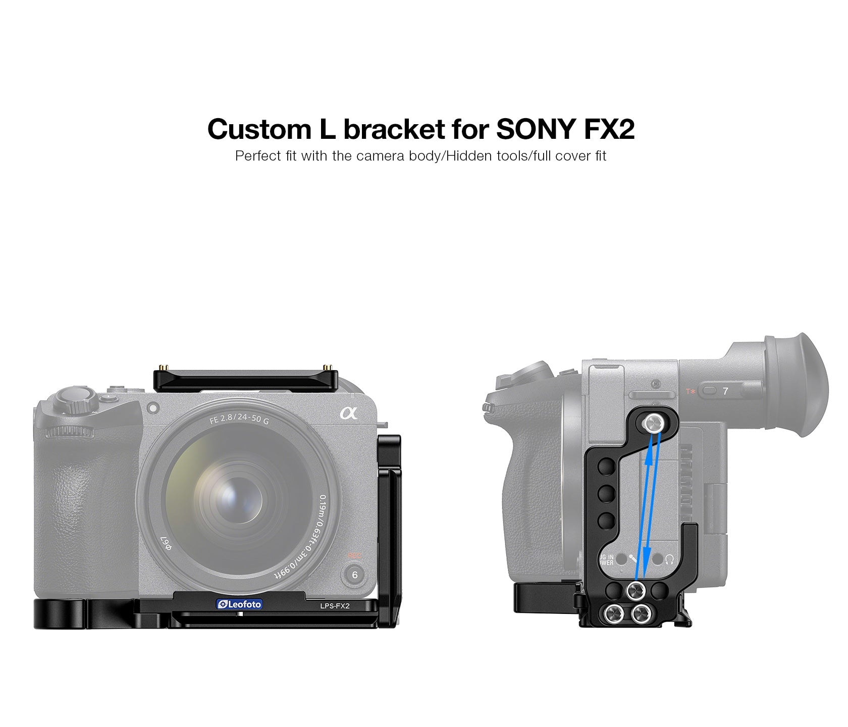 Leofoto LPS-FX2 L Plate for Sony FX2 Camera | Arca Compatible