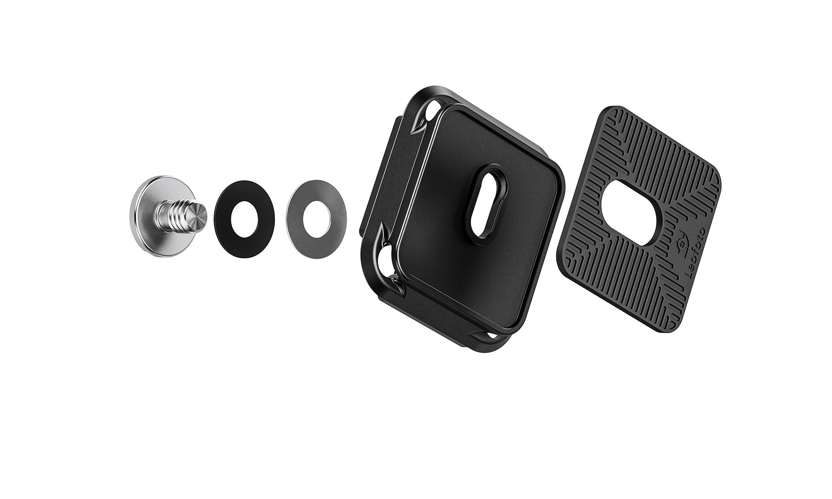 Leofoto QP-38 38mm Quick Release Plate | Four-Sided Arca-Style Interface | Anti-Loosening Screw