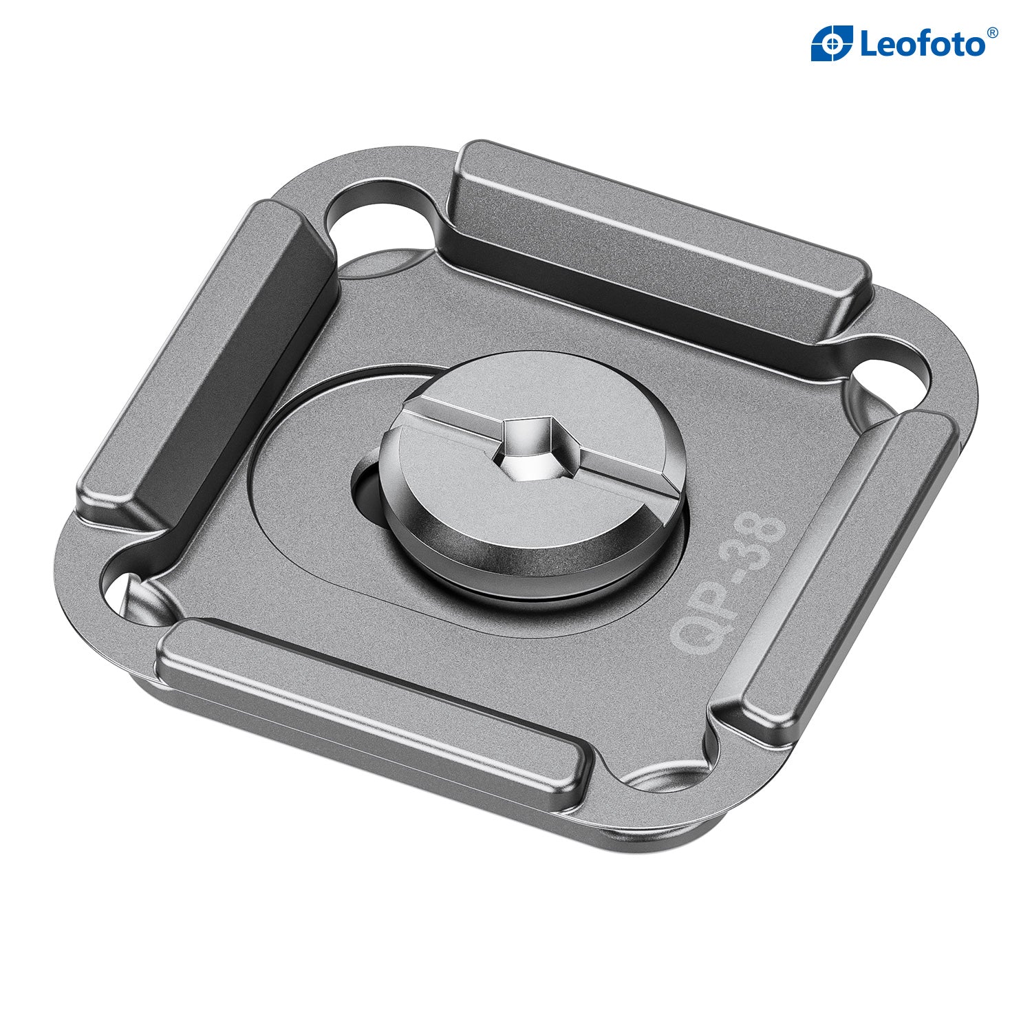 Leofoto QP-38 38mm Quick Release Plate | Four-Sided Arca-Style Interface | Anti-Loosening Screw