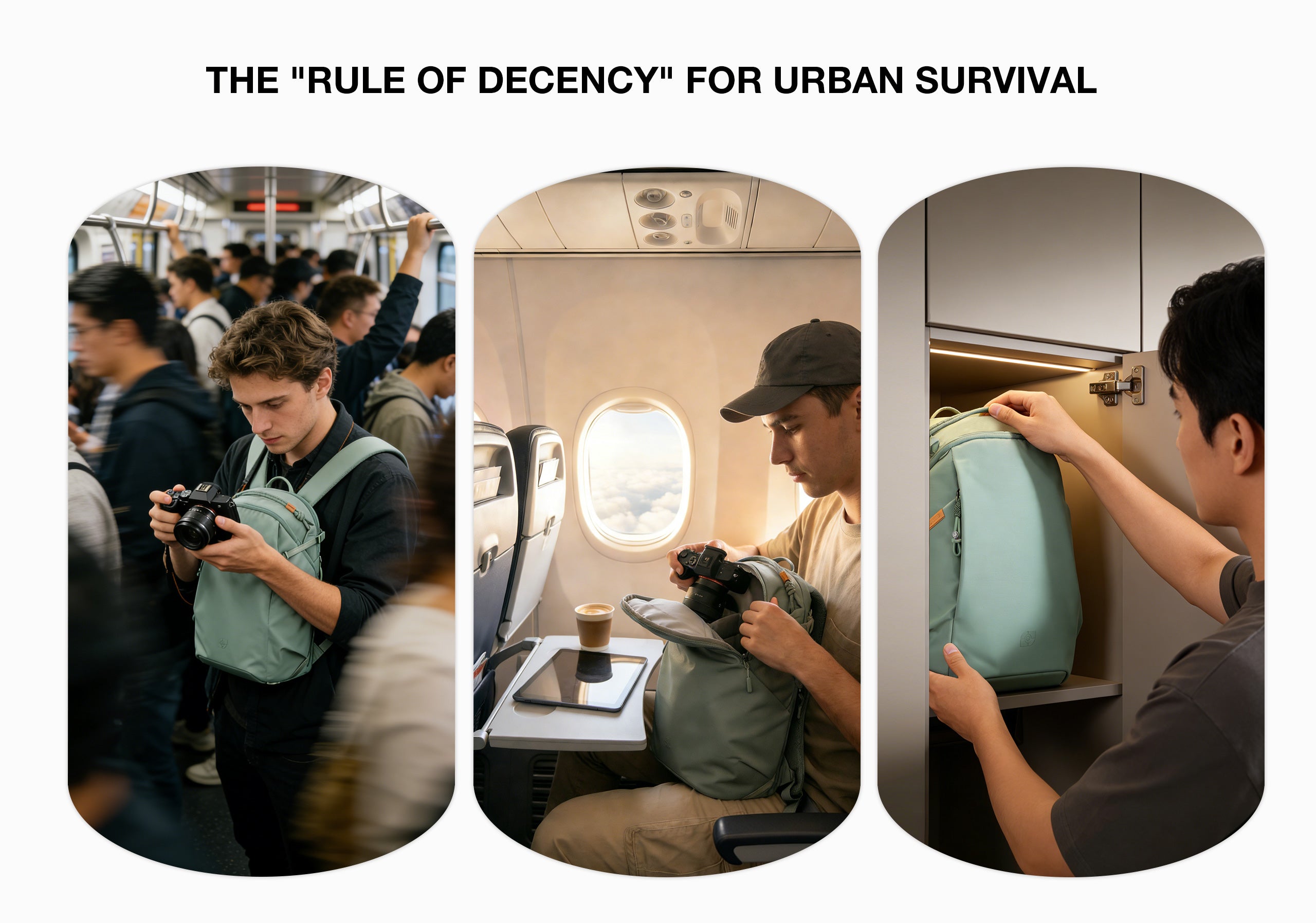 Leofoto Daily Lite Series Camera Backpack (Green / Gray / Midnight Blue)