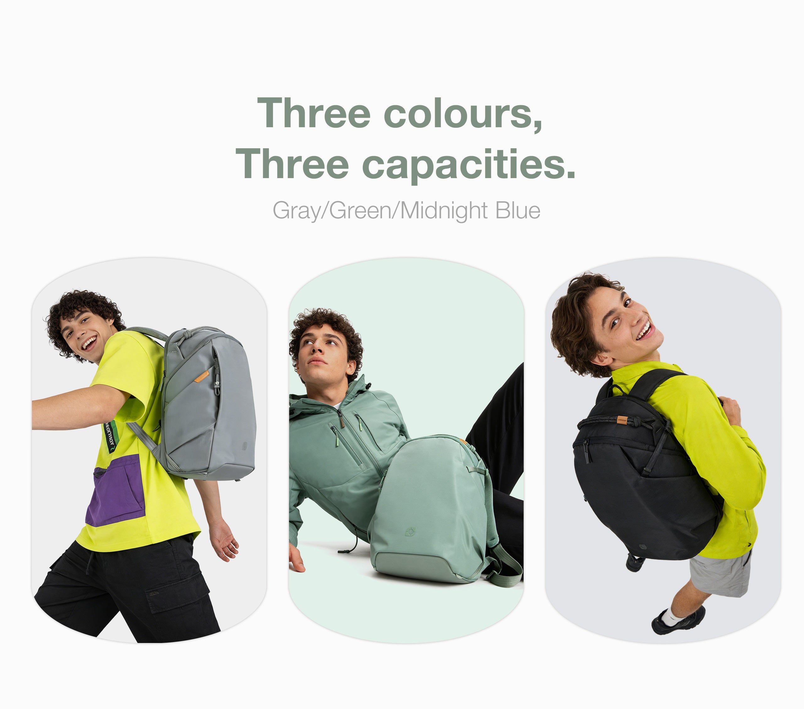 Leofoto Daily Lite Series Camera Backpack (Green / Gray / Midnight Blue)