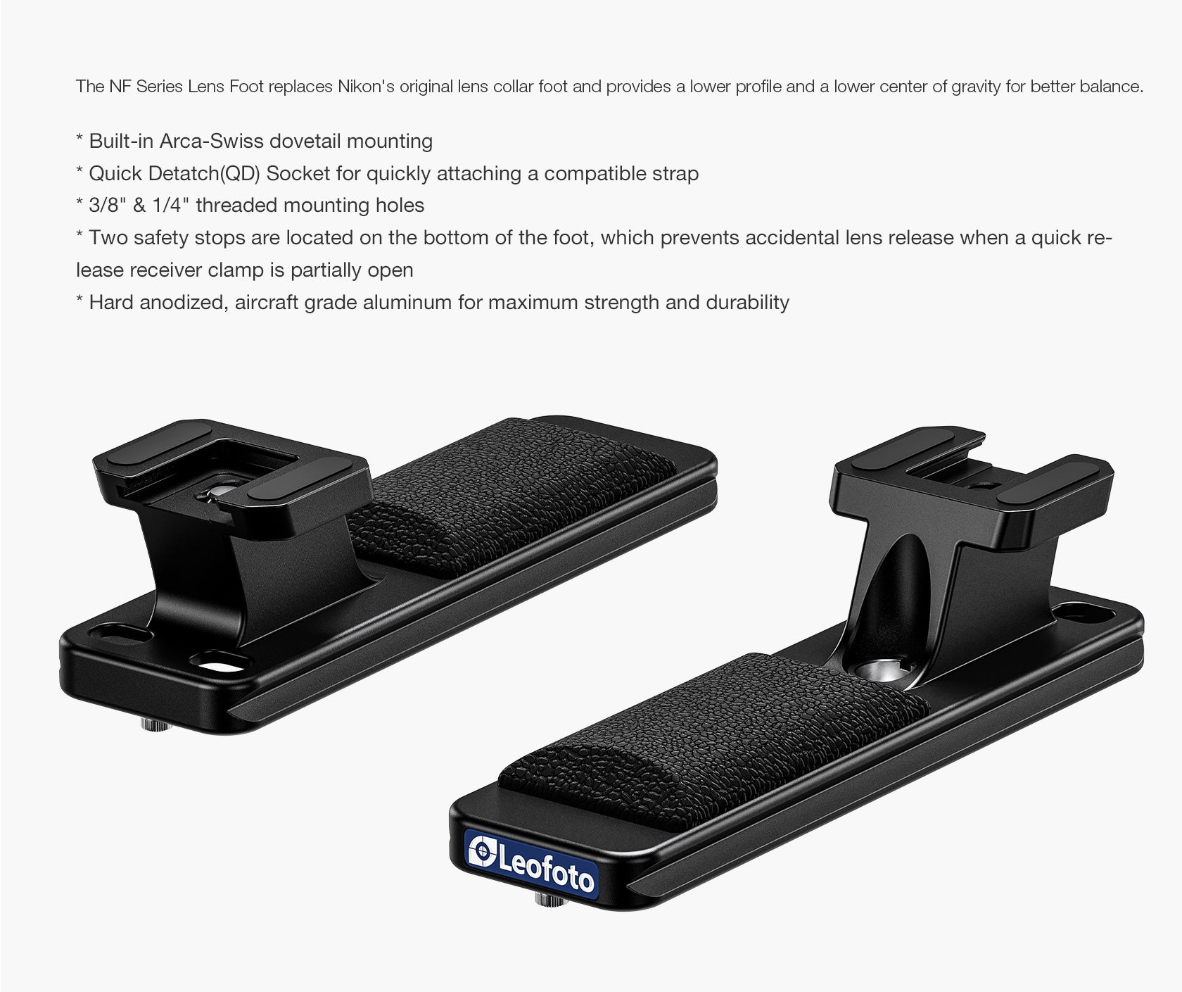 Leofoto FF-01 Replacement Foot for Fujifilm XF 150-600mm / 500mm & GF 500mm Lenses