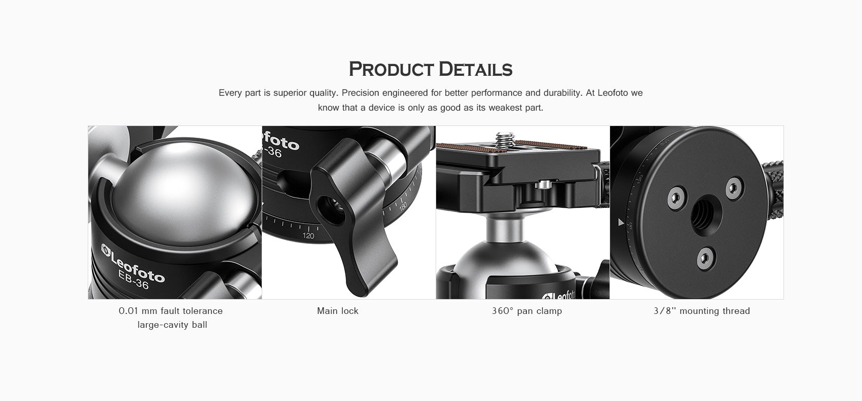 Leofoto LS-223C Tripod + EB-36 Ball Head Mini Professional Light Weight Carbon Fiber Tripod Kit