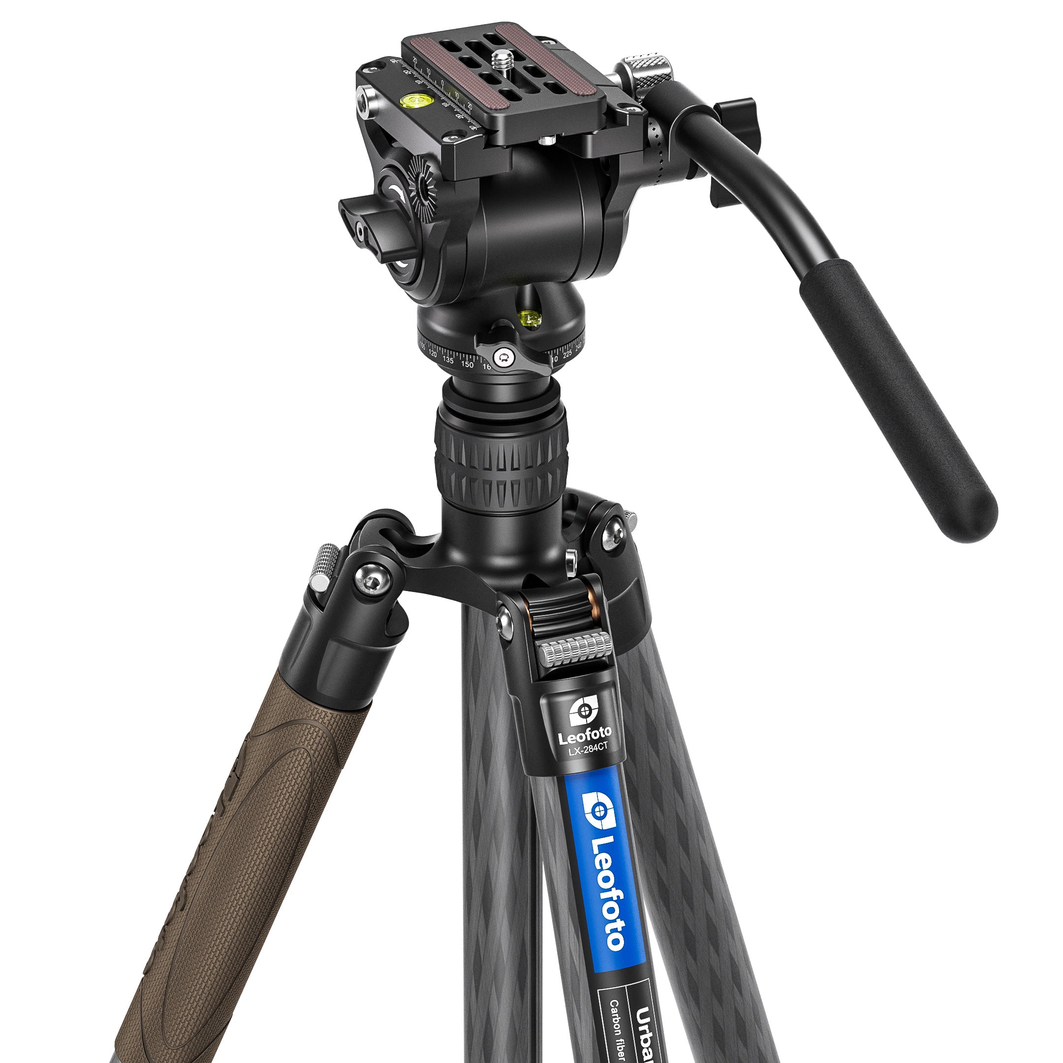 Leofoto LX-284CT+BV-5B Reversible Travel Tripod + Bino Fluid Head Kit