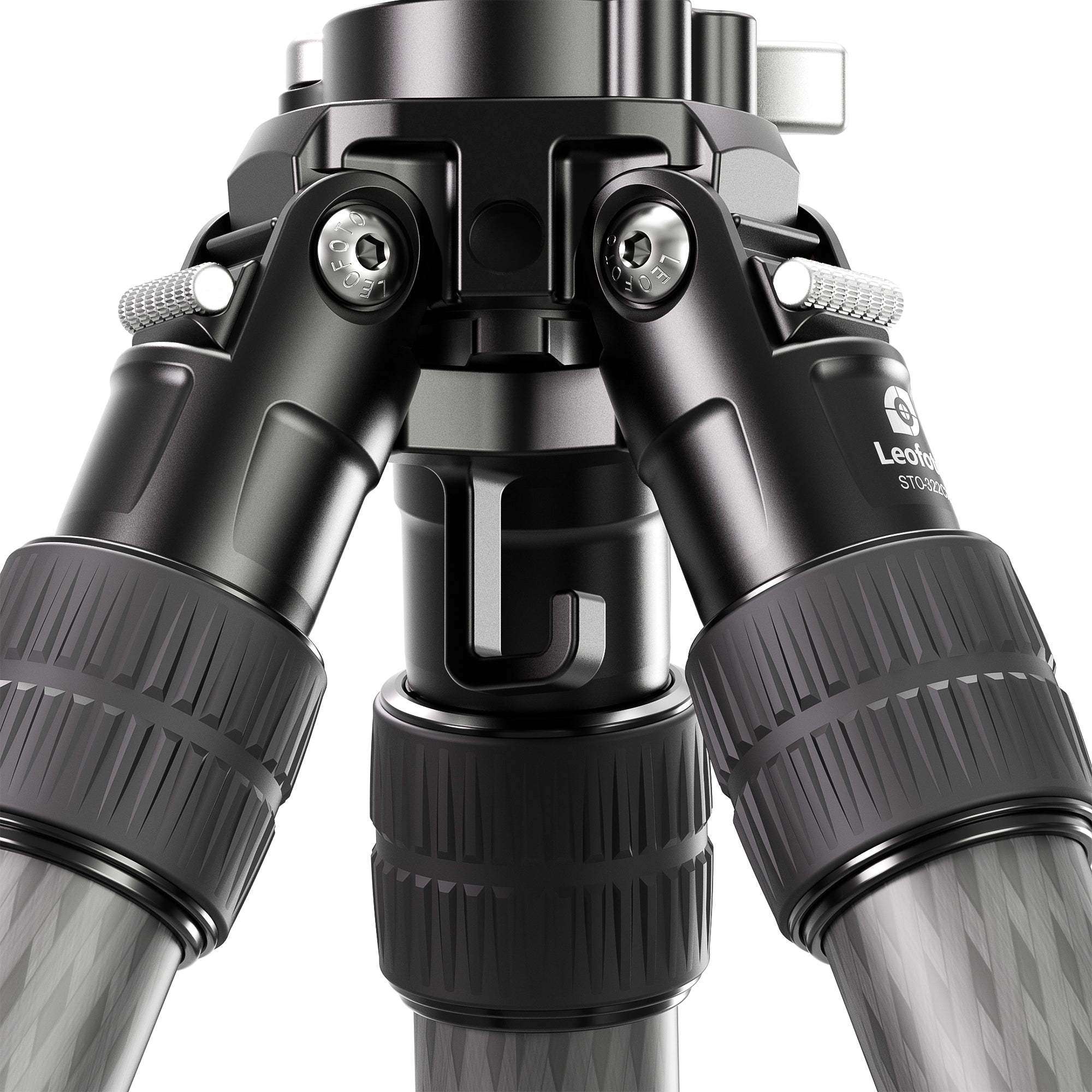 Leofoto STO-322CX Inverted Outdoors Series Carbon Fiber Tripod with Integrated Lever-Control Ballhead | Leg Tube Diameter: 32/36 mm