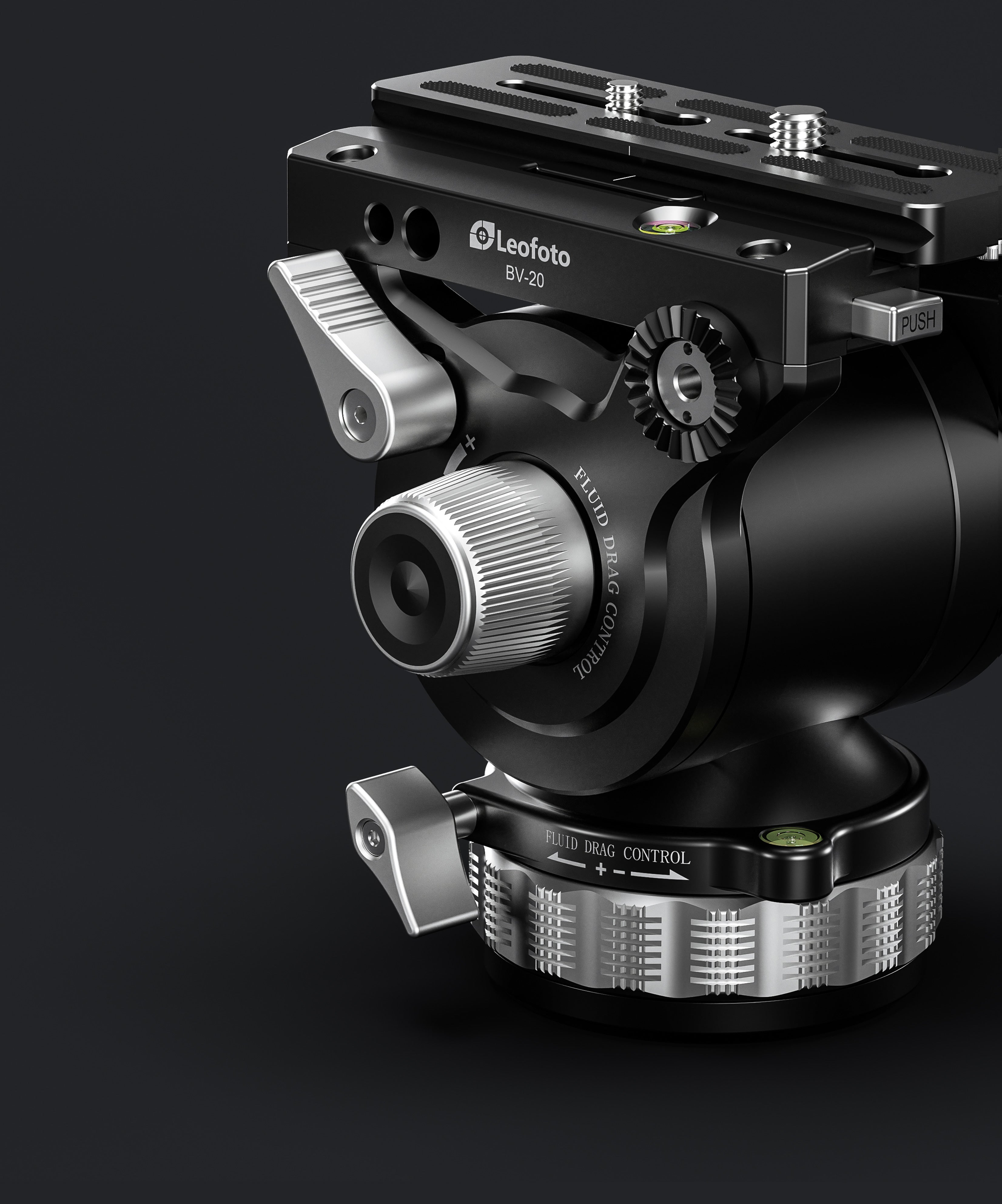 Leofoto LVC-253C+BV-20K (Knob Clamp) Dual-Tube Video Tripod with Fluid