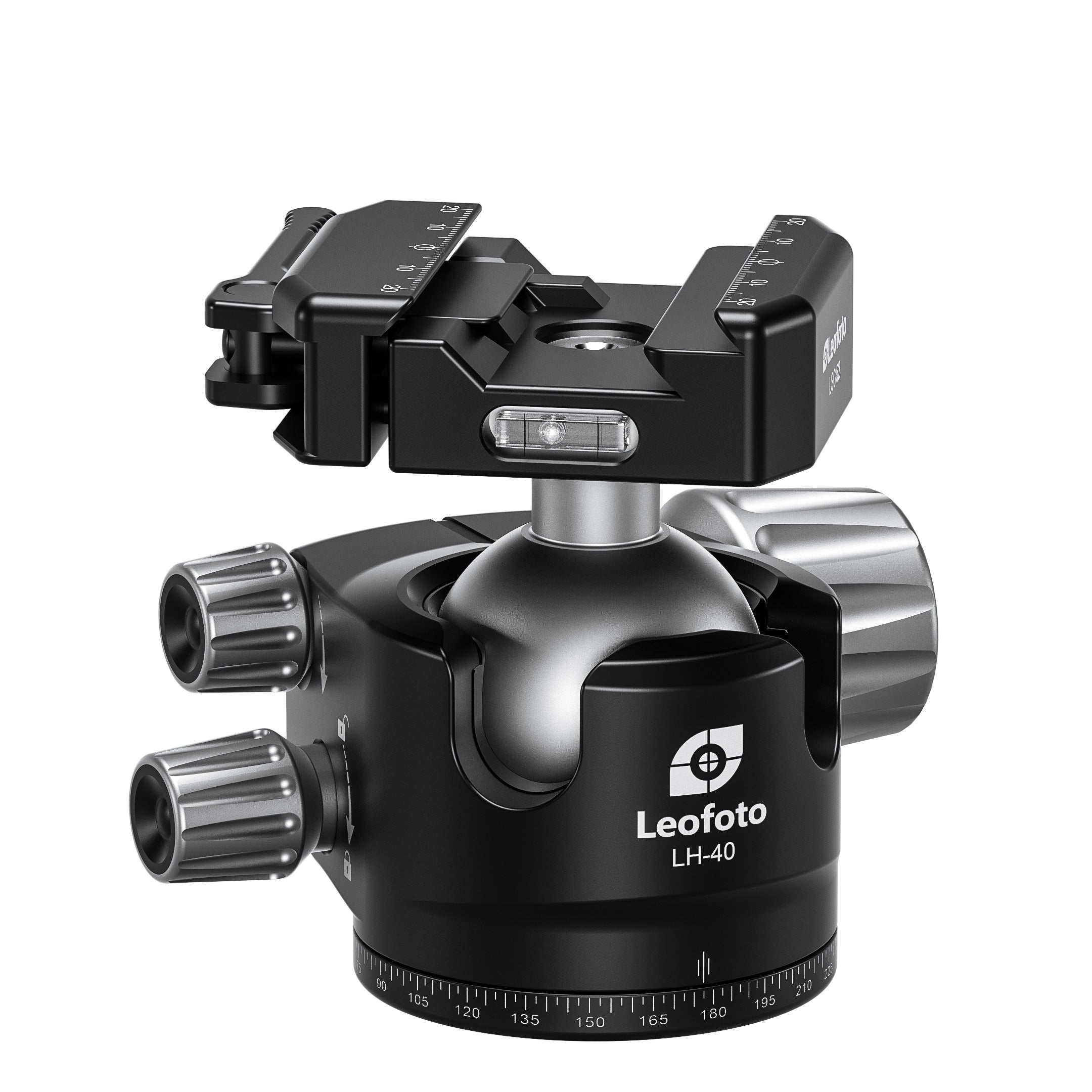Leofoto LH-LSC Lever-Release Hybrid Clamp Ball Head for Shooting/Hunting | Arca + Picatinny