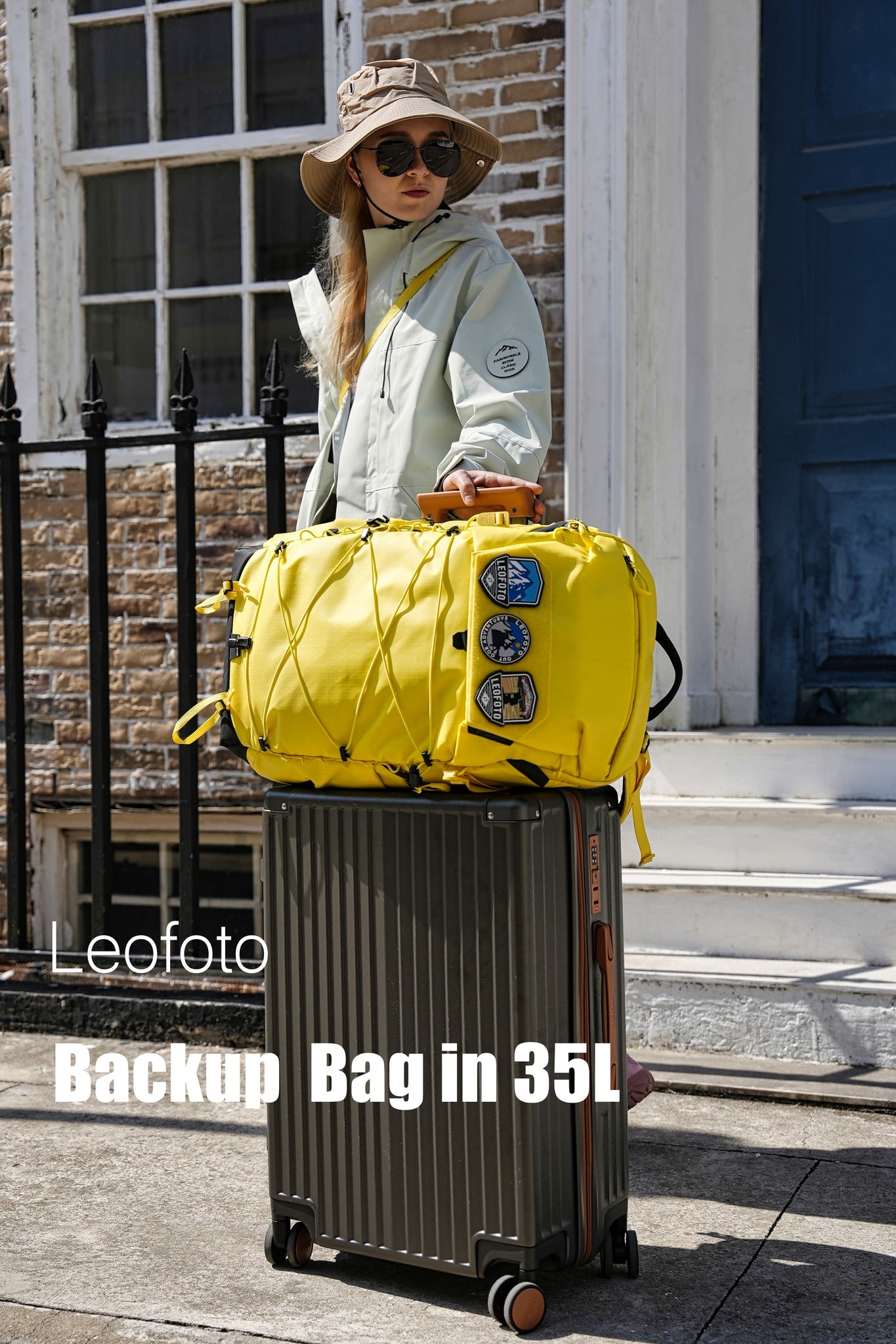 Leofoto 35L All-in-One Travel & Outdoor Camera Backpack (Black / Yellow / Green)