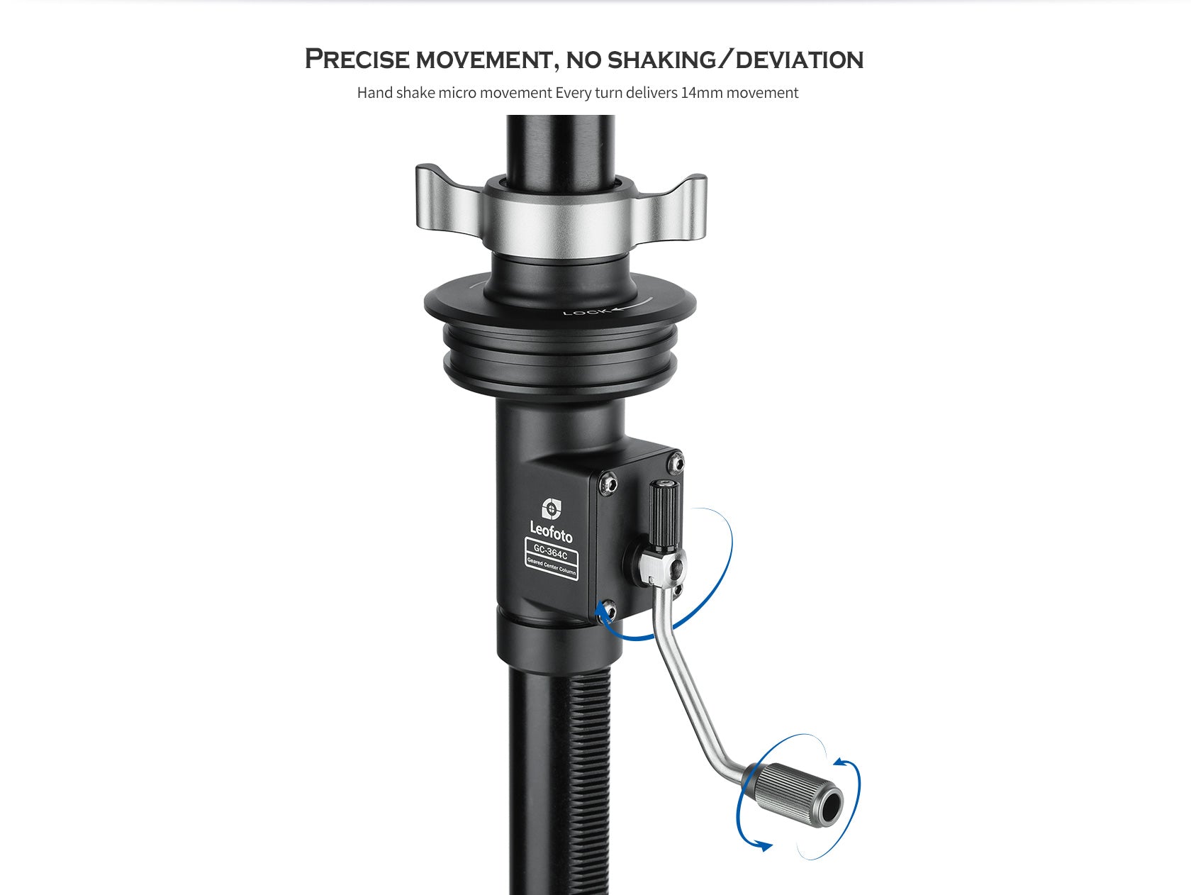 “Open Box" Leofoto GC-364C/ GC-404C Geared Center Column for 75mm/100mm Bowl Tripods