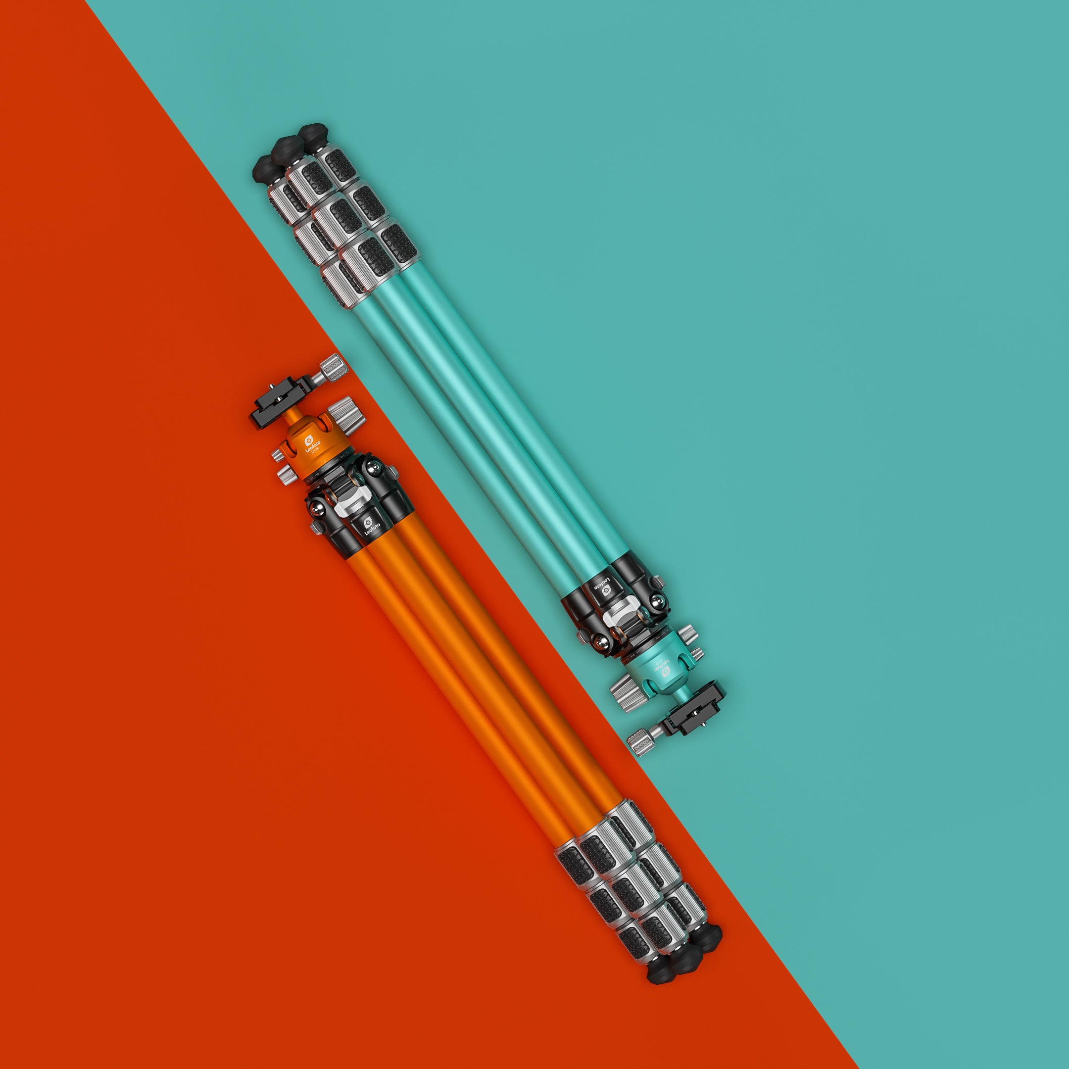 Leofoto LA-284C+LH-36 (Limited Edition Orange/Teal) Ocean Tripod with