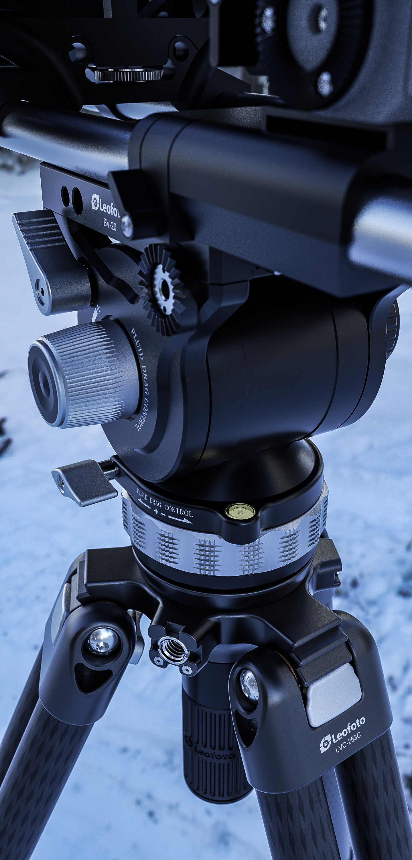 Leofoto BV-20K (Knob Clamp) Pro Fluid Video Head - Arca Standard