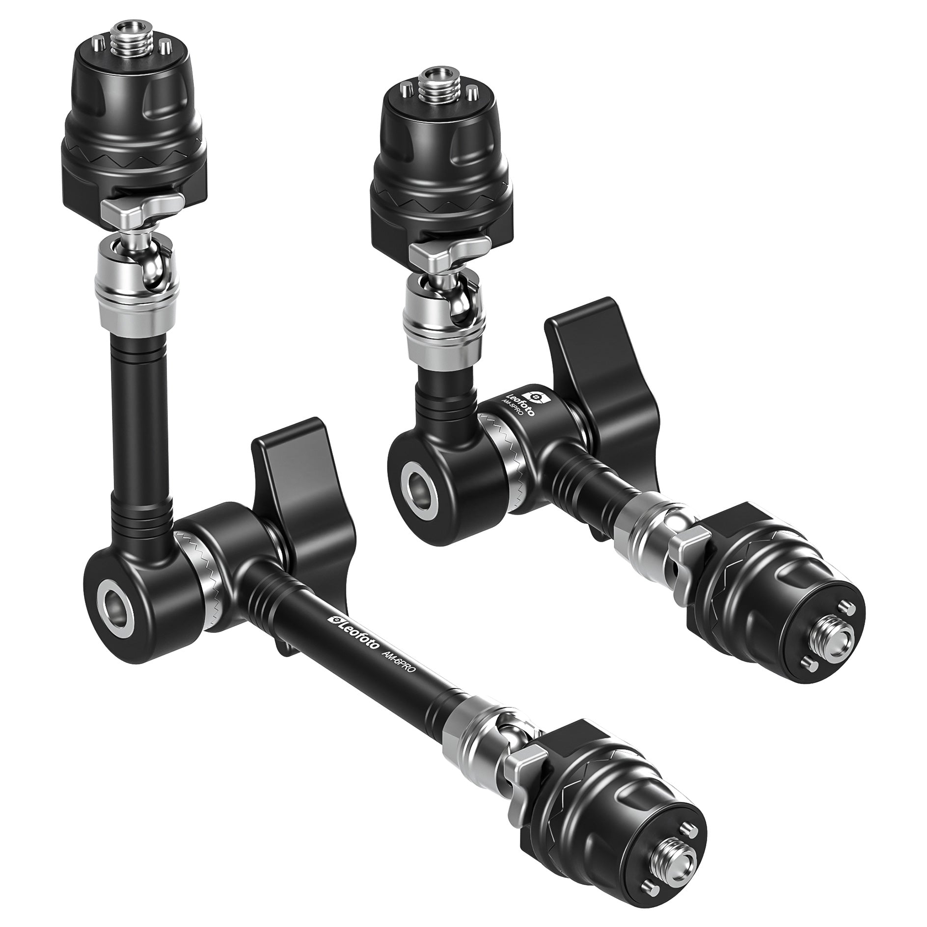 Leofoto AM-5 / AM-6 Pro Versa Magic Arm "Heavy-Duty" | Quick Detach System | Anti-Twist Adapter | Convertible 1/4"-20 and 3/8"-16 Mounting Screws