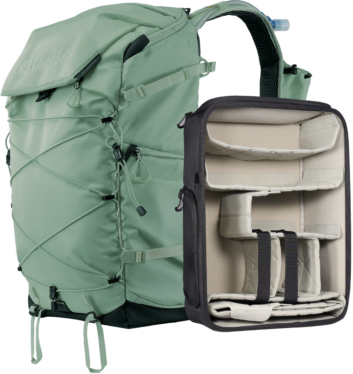 Leofoto 35L All-in-One Travel & Outdoor Camera Backpack (Black / Yellow / Green)