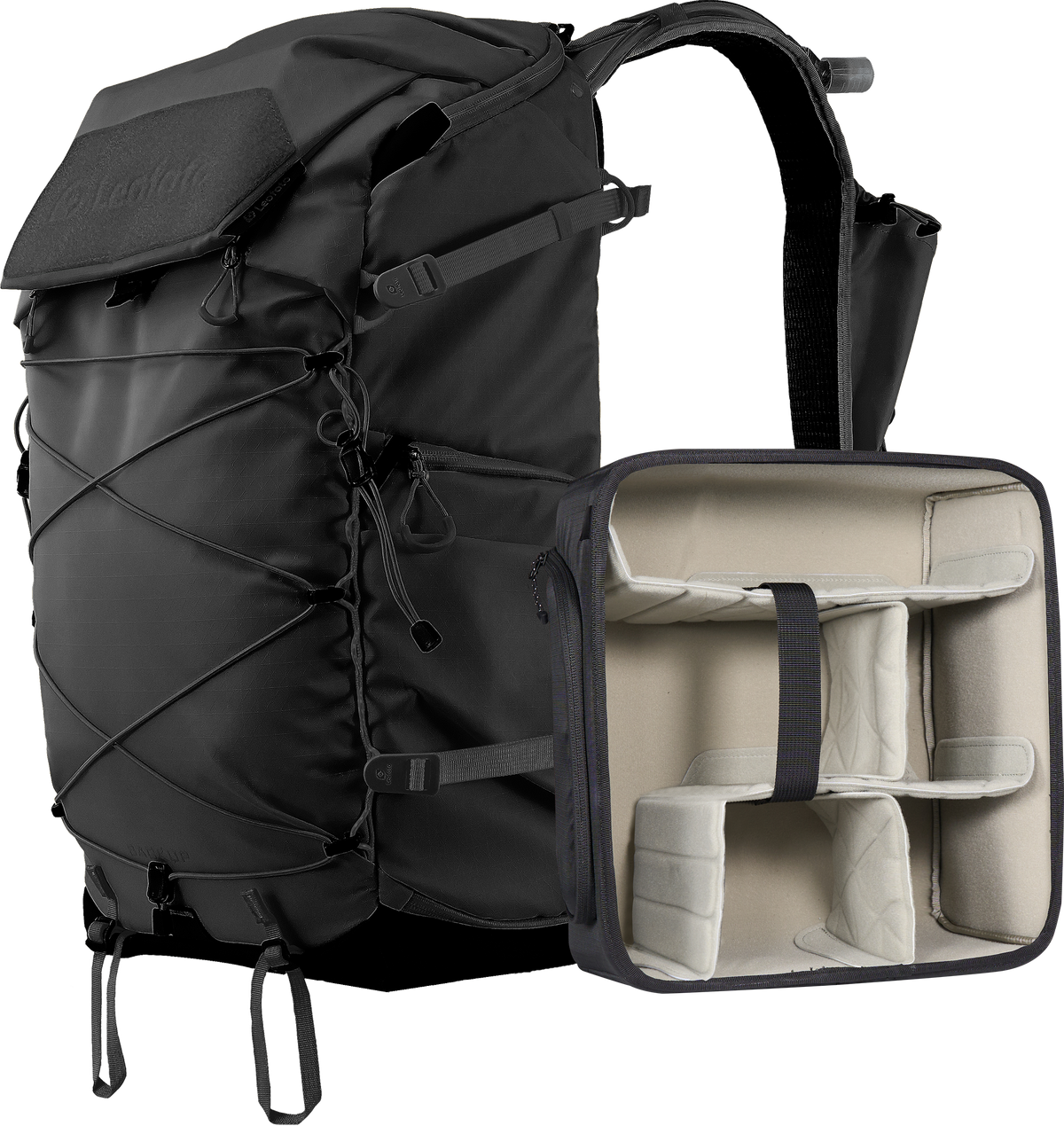 Leofoto 35L All-in-One Travel & Outdoor Camera Backpack (Black / Yellow / Green)