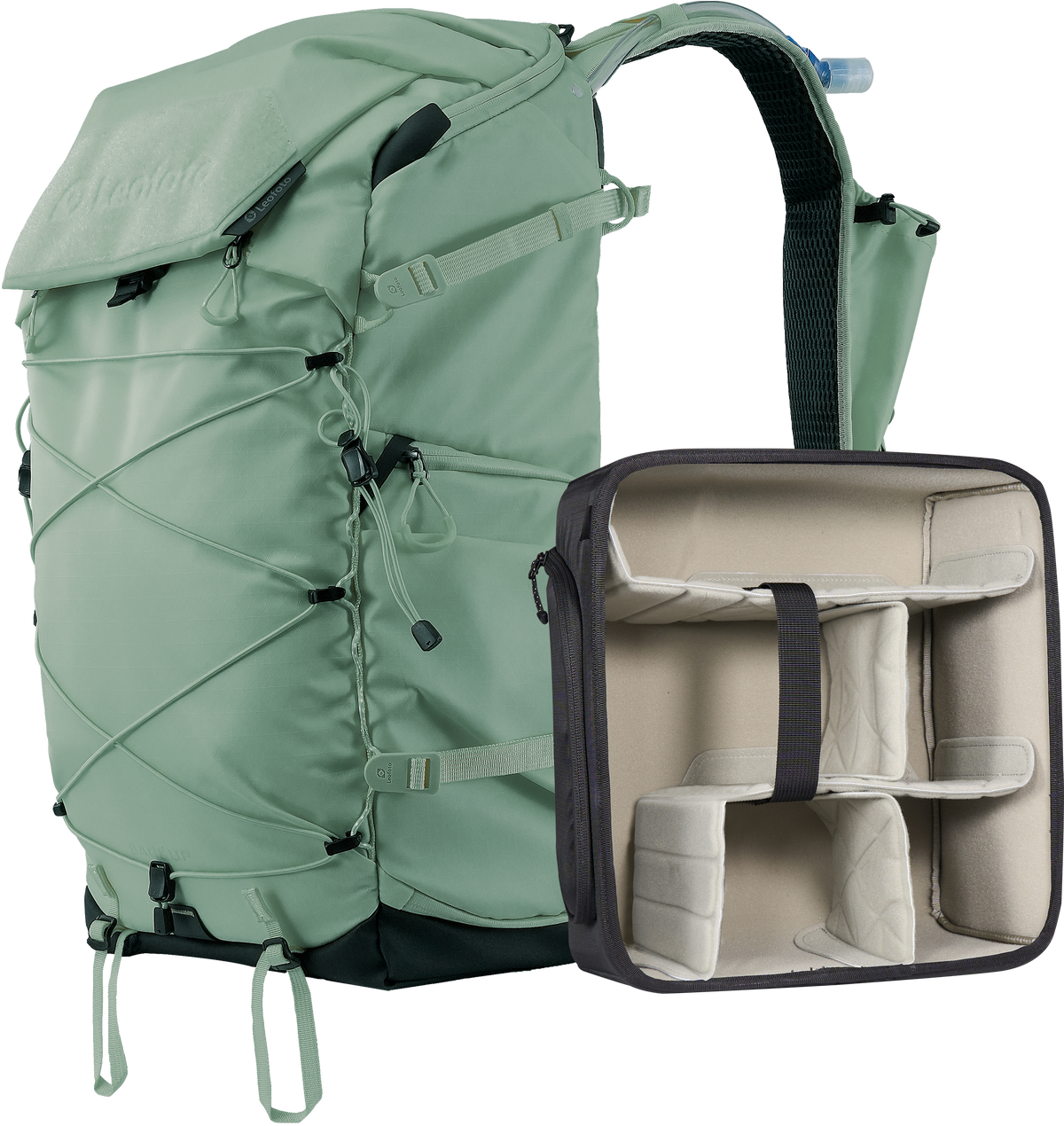 Leofoto 35L All-in-One Travel & Outdoor Camera Backpack (Black / Yellow / Green)