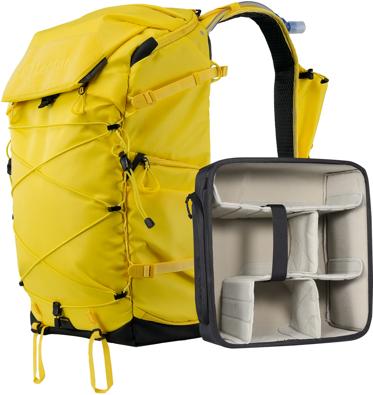 Leofoto 35L All-in-One Travel & Outdoor Camera Backpack (Black / Yellow / Green)