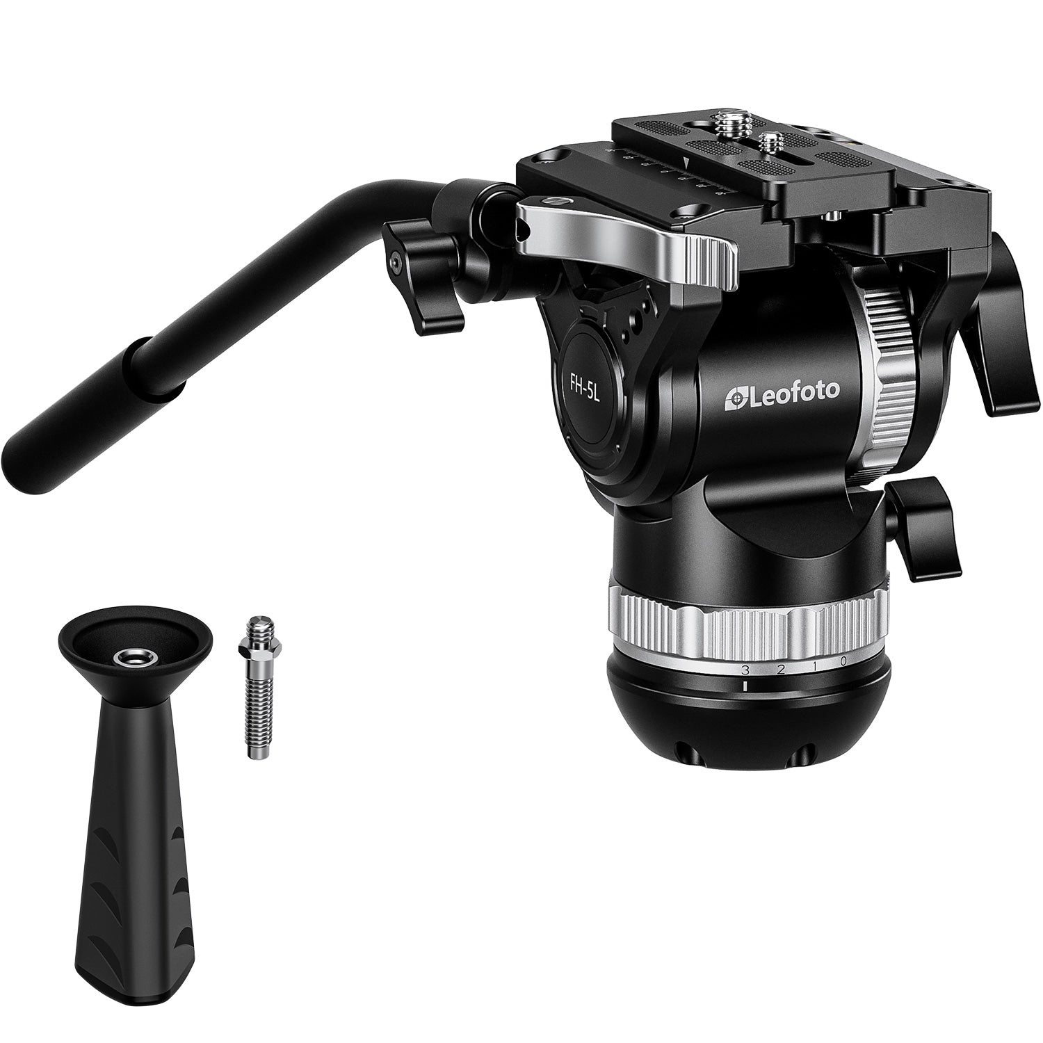 Leofoto FH-5L Lever-Release Professional Fluid Video Head (75mm Bowl & 3/8" Flat Base) - Arca Standard
