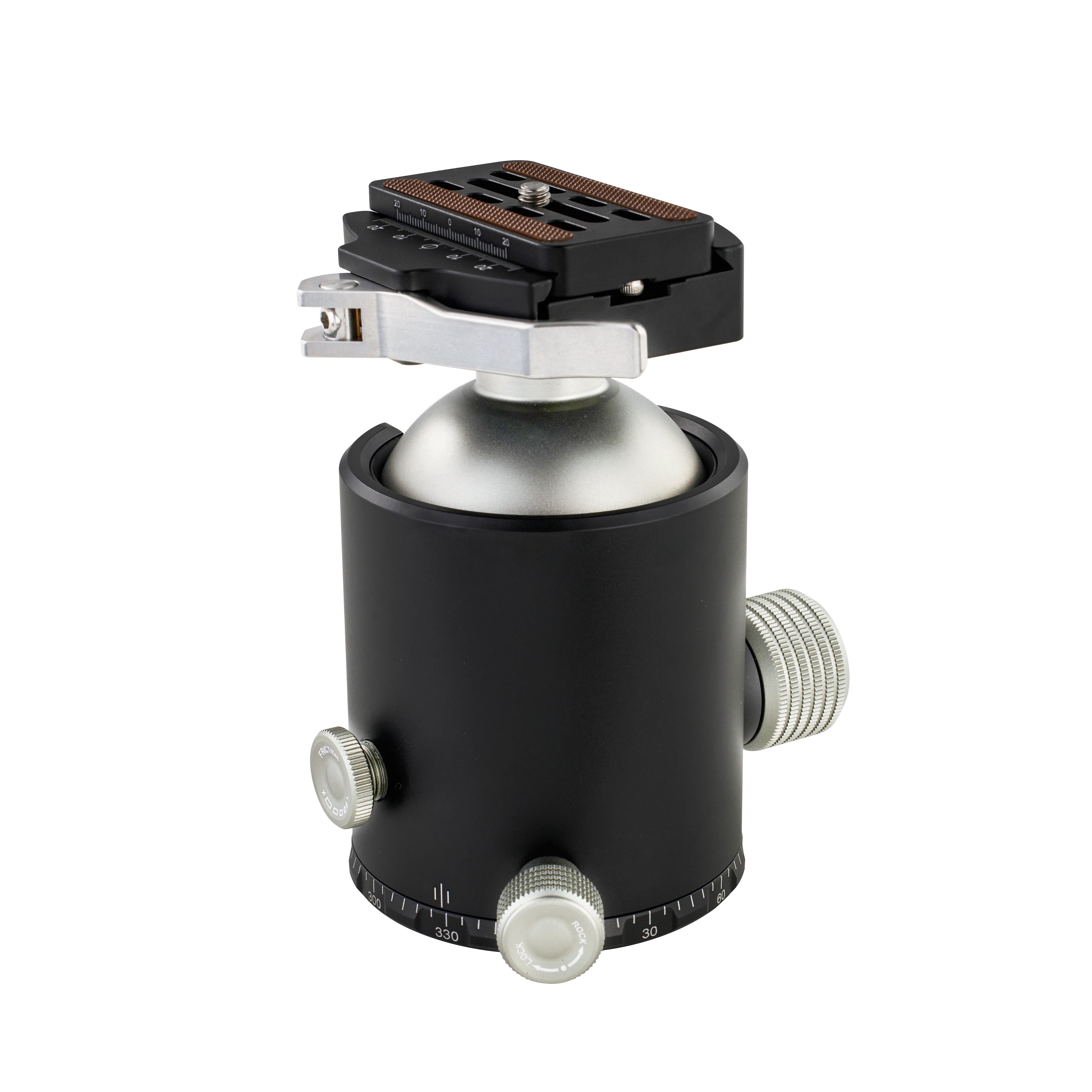 Leofoto HB-70LR (Lever-Release Clamp) 70mm Pro Heavy-Duty Ball Head wi