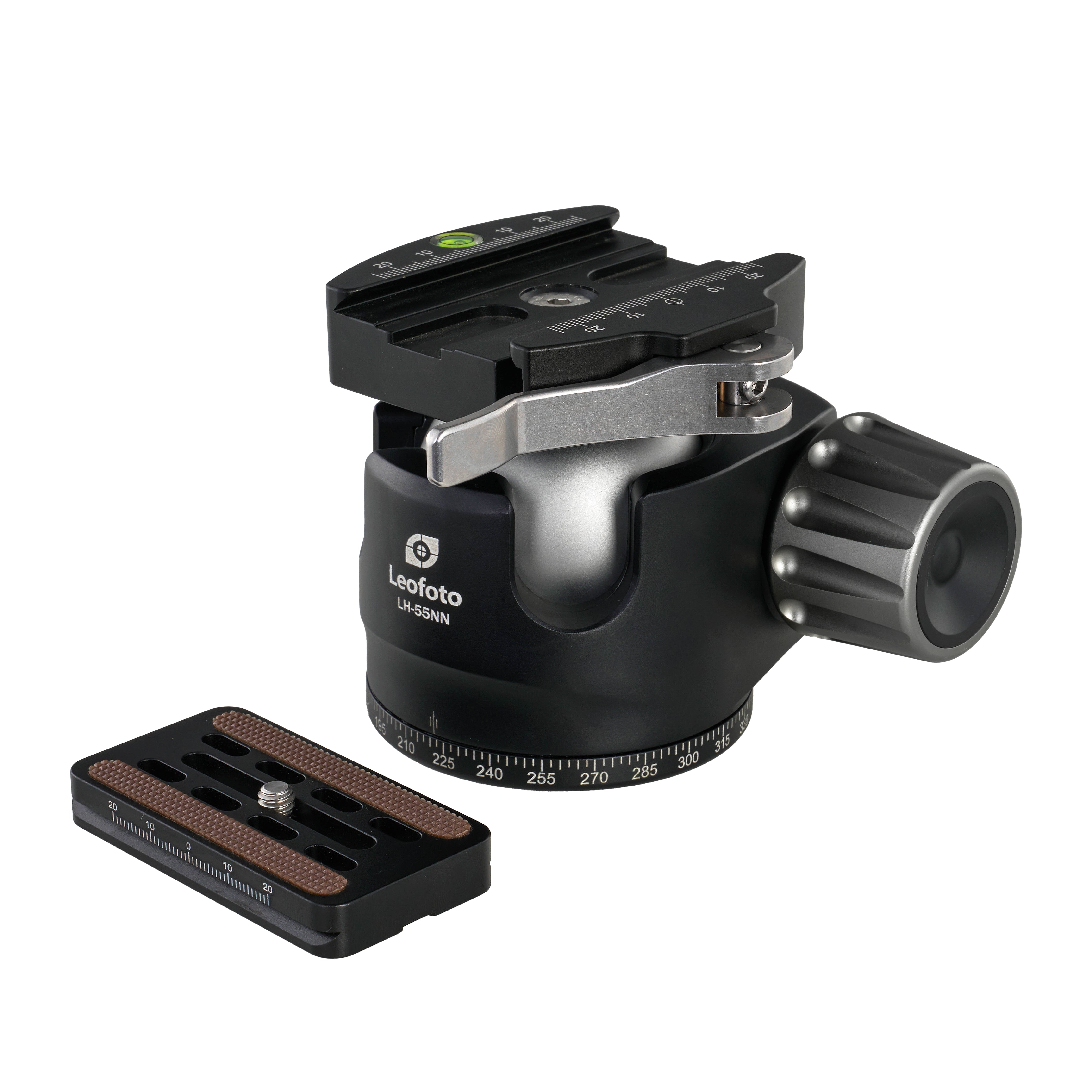 Leofoto LH-55NN No Neck Low Profile Ball Head + QR Plate | Arca Compat