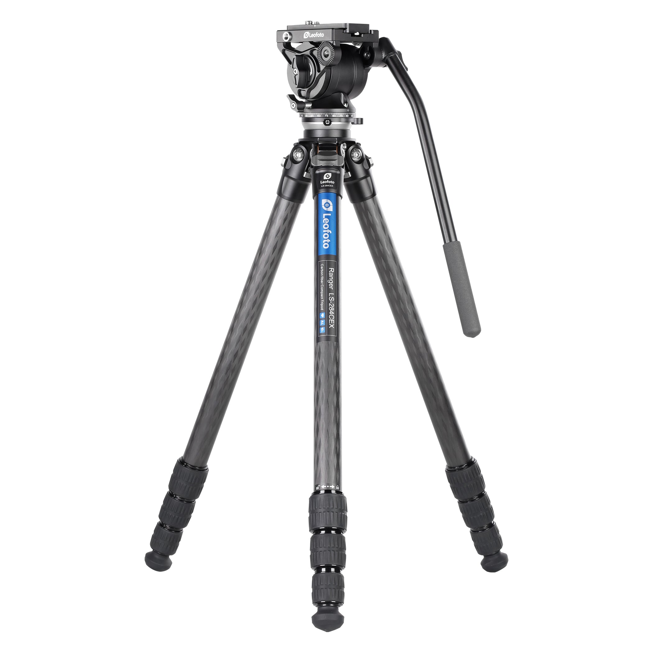 Leofoto LS-284CEX Tripod with Integrated Leveling Base + BV-10 Fluid Head Set