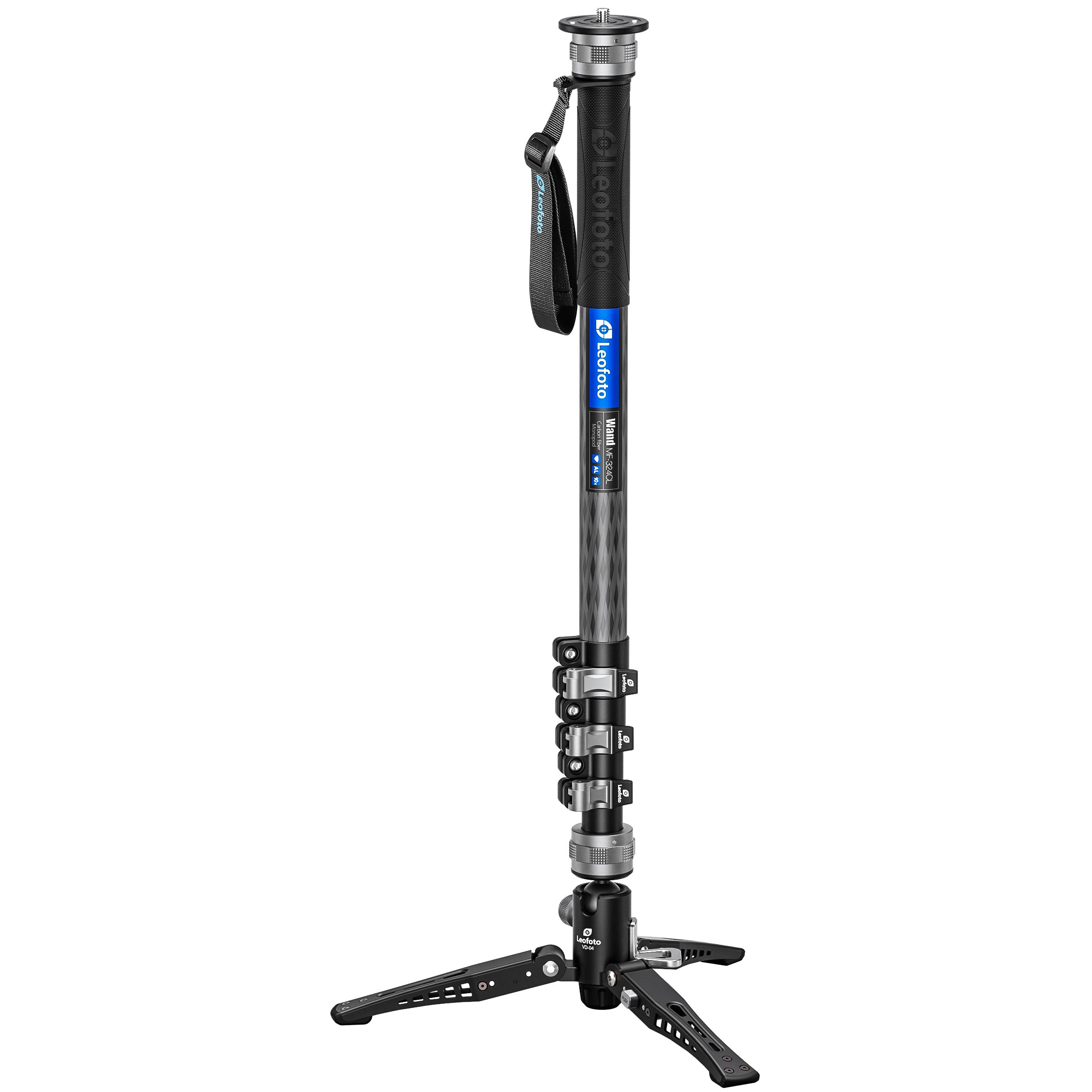 Leofoto MF-324CL(Long) + VD-04 Upgraded Video Monopod System with Base Support Kit