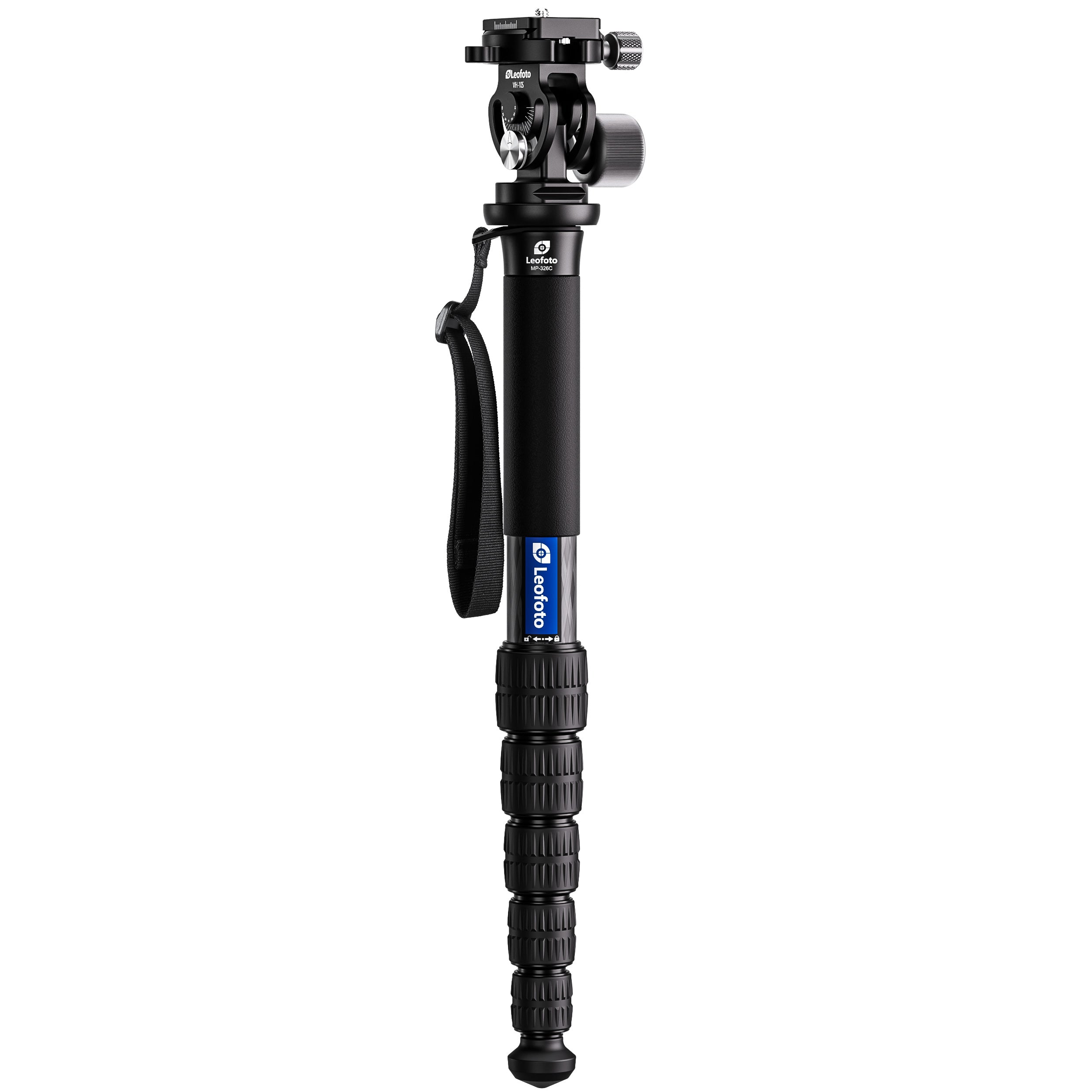 Leofoto MP Series Carbon Fiber Monopod + VH-10S Two Way Tilt Head Set with Case