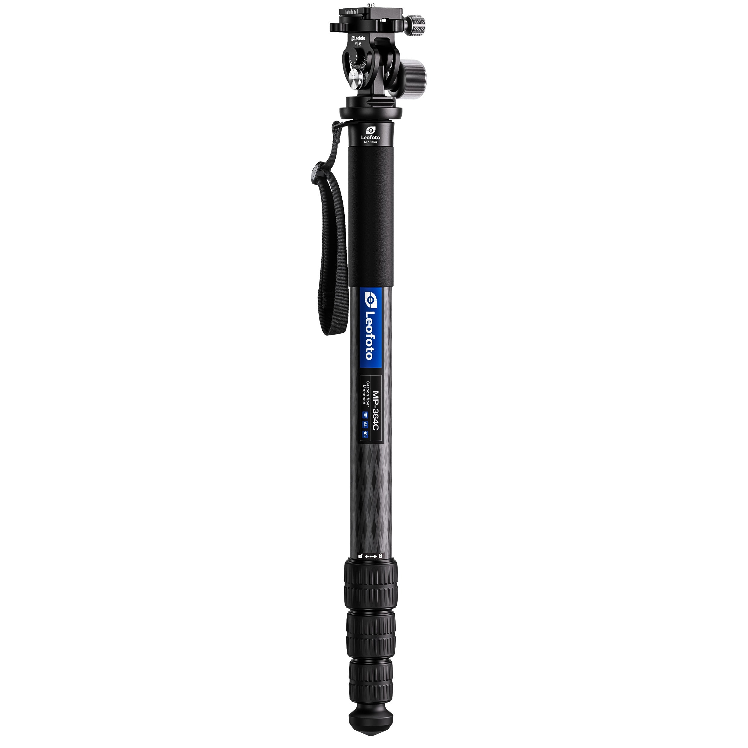 Leofoto MP Series Carbon Fiber Monopod + VH-10S Two Way Tilt Head Set with Case