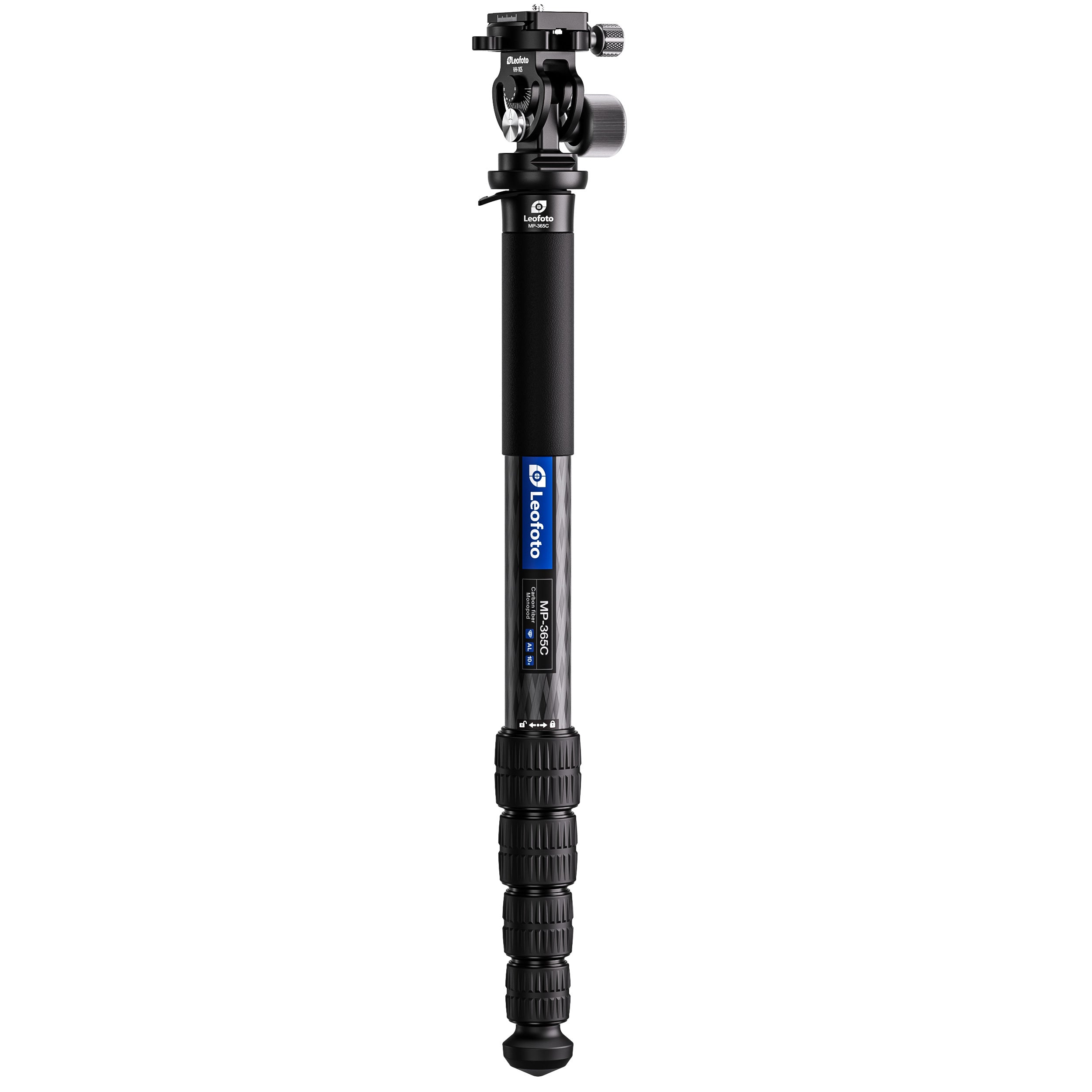 Leofoto MP Series Carbon Fiber Monopod + VH-10S Two Way Tilt Head Set with Case