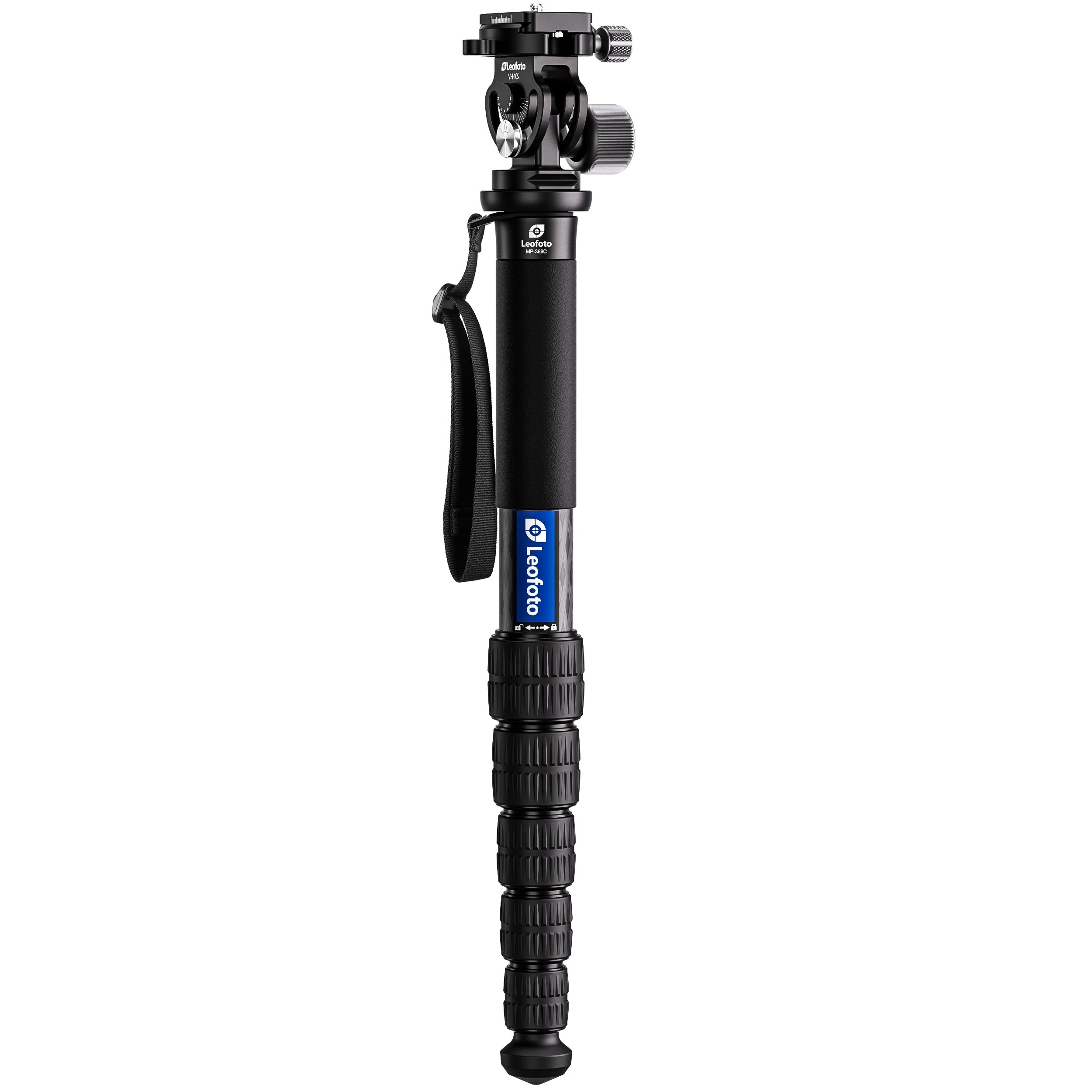 Leofoto MP Series Carbon Fiber Monopod + VH-10S Two Way Tilt Head Set with Case