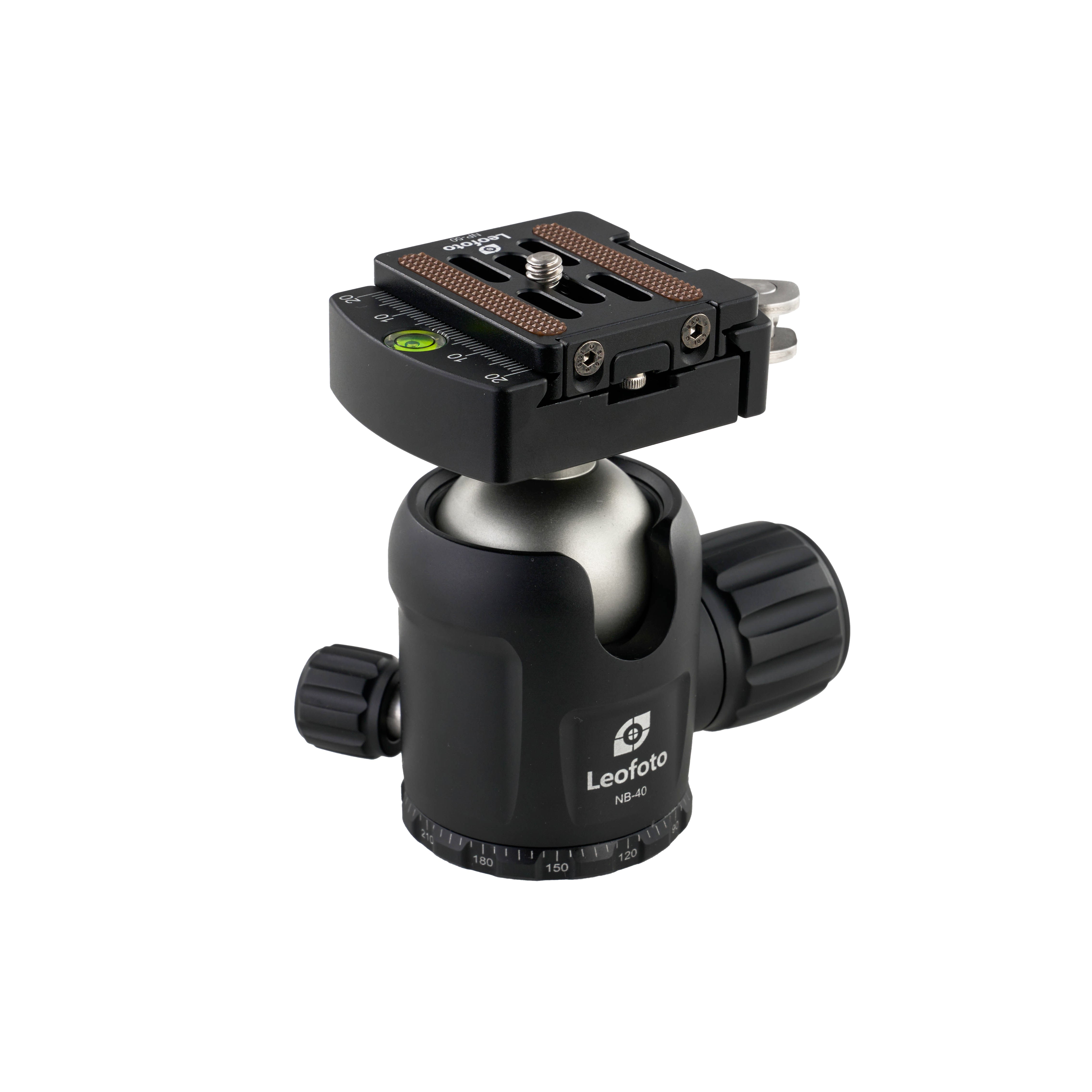 Leofoto NB-40LR Pro Ball Head with Lever-Release Clamp and NP-50 QR Plate | Arca Compatible