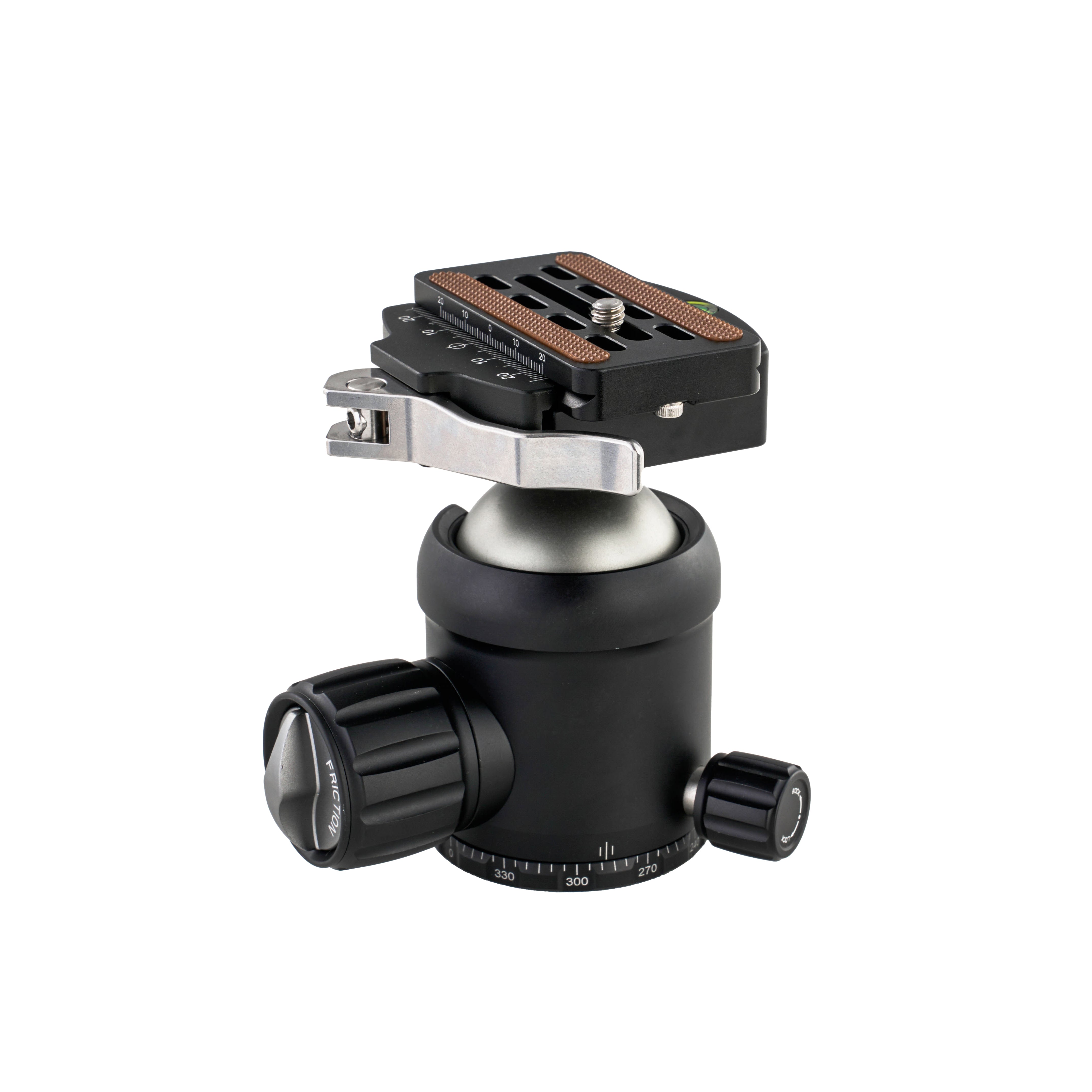 Leofoto NB-46LR Pro Ball Head with Lever-Release Clamp and QP-70N QR Plate | Arca Compatible
