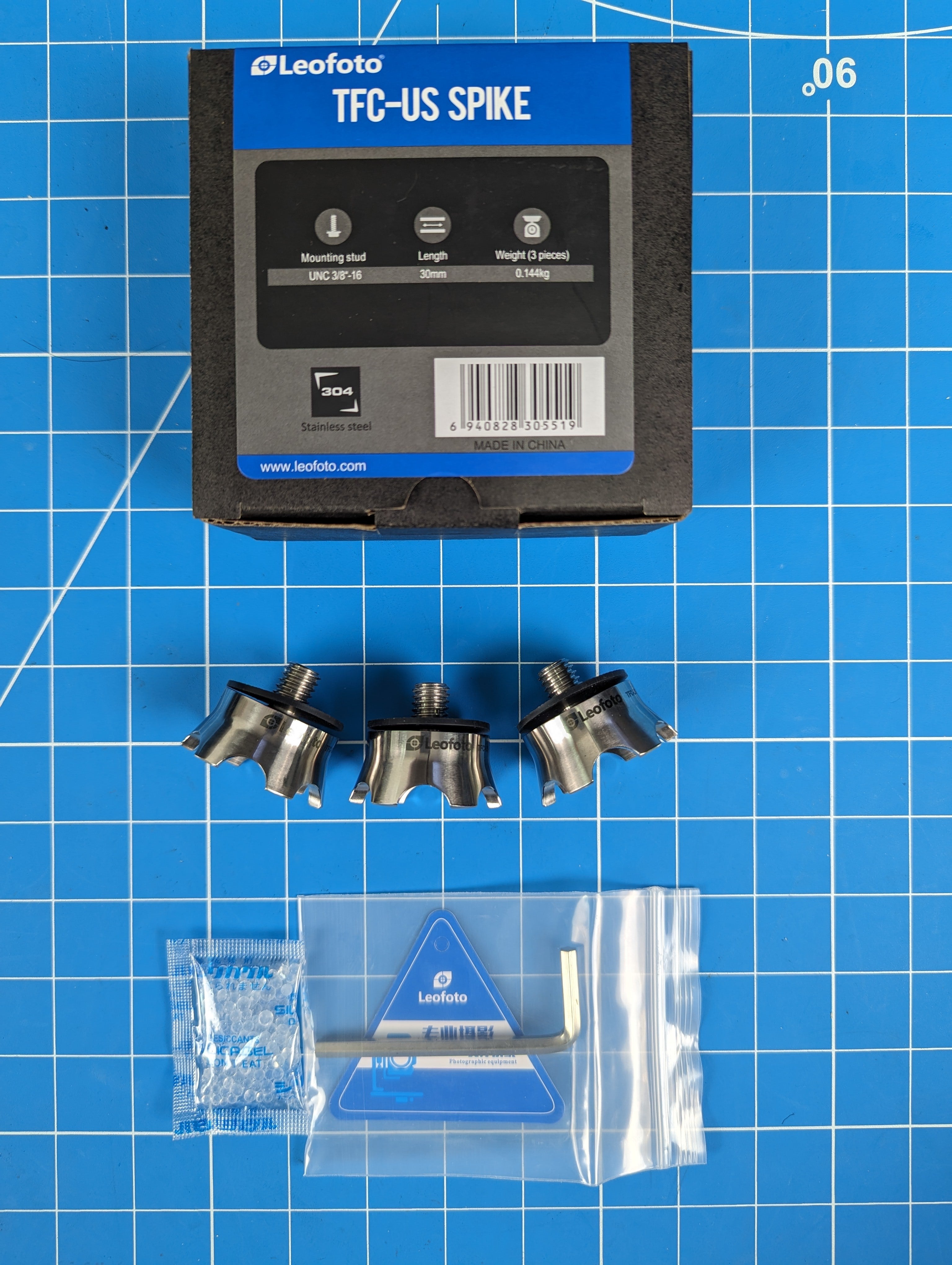 Leofoto TFC-US | Set of 3 Tripod Claw Feet 3/8'' Thread