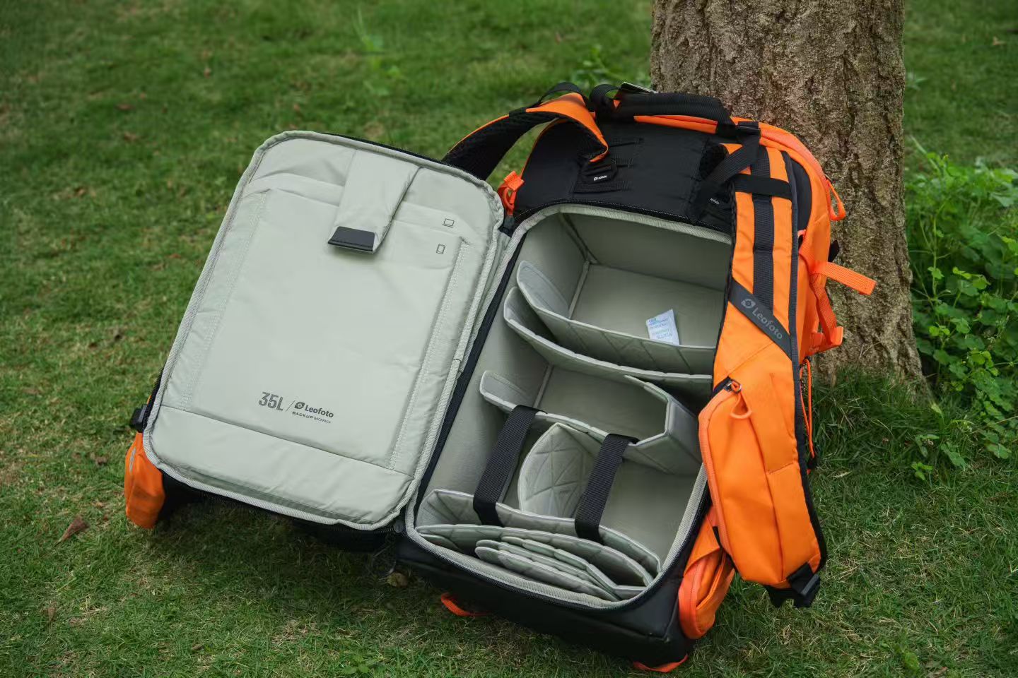 Leofoto 35L All-in-One Travel & Outdoor Camera Backpack (Black / Yellow / Green)