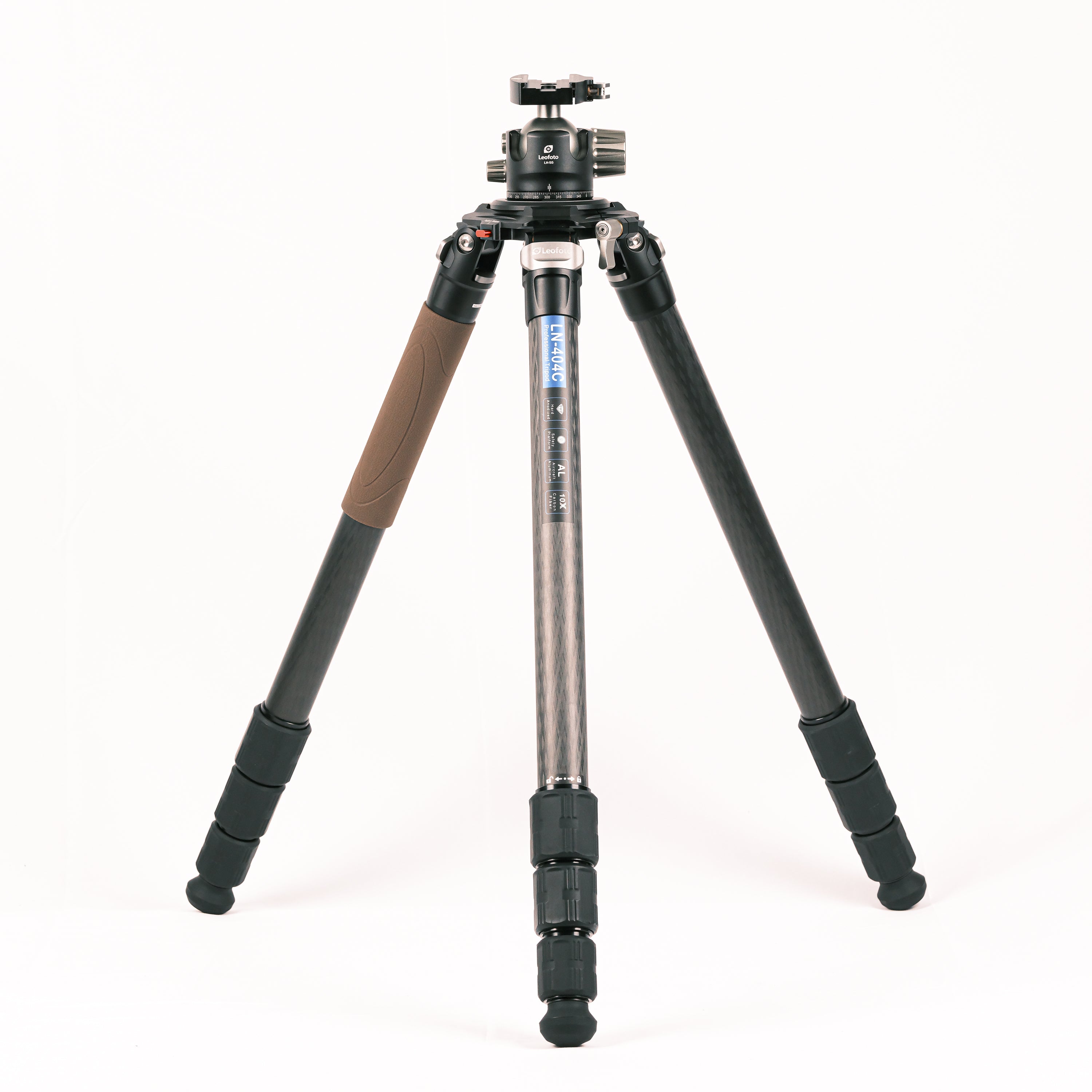 Leofoto LN-404C Heavy Duty Tripod with 100mm Bowl+Platform & Bag | Ball  Head/Leveling Base Kit