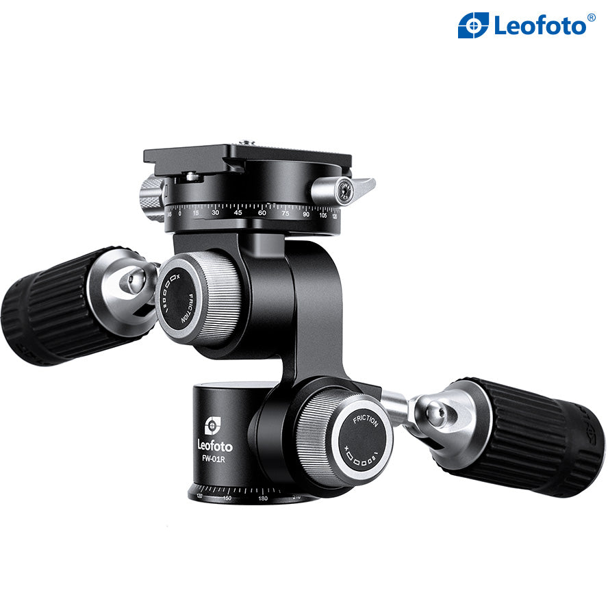 Leofoto FW-01R Professional Pan-and-Tilt 4-Way Head | Arca Compatible, Clamp Panning