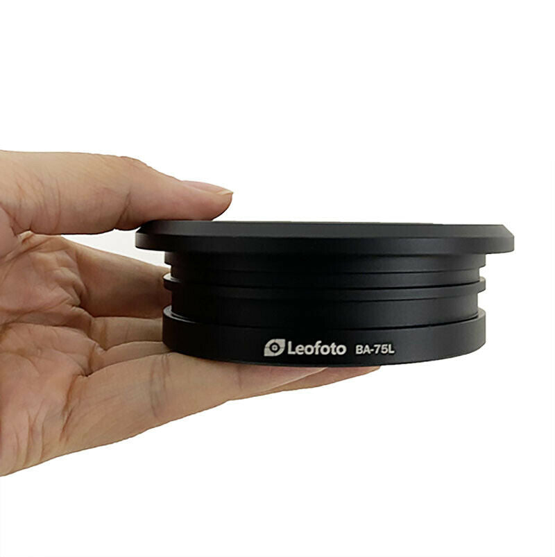 Leofoto BA-75L 100mm to 75mm Half-Bowl Video Head Adapter