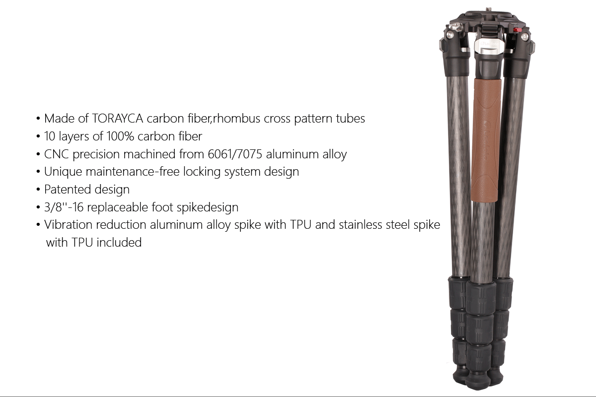 Leofoto LN-324C Systematic Bowl Compatible Carbon Fiber Tripod with 60mm Bowl & Bag (Discontinued)