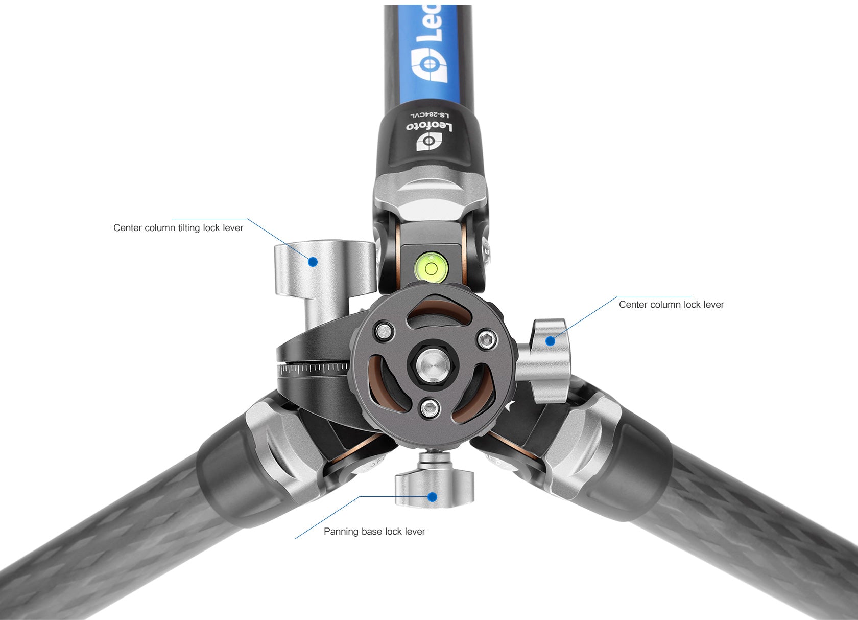 Leofoto LS-284CVL Professional Light Weight Carbon Fiber Tripod with L