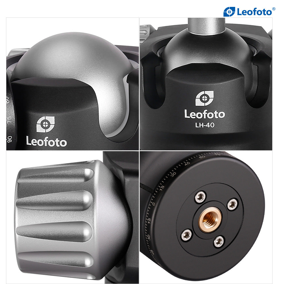 Leofoto LH-40 Low Profile Ball Head + QR Plate | Arca Compatible