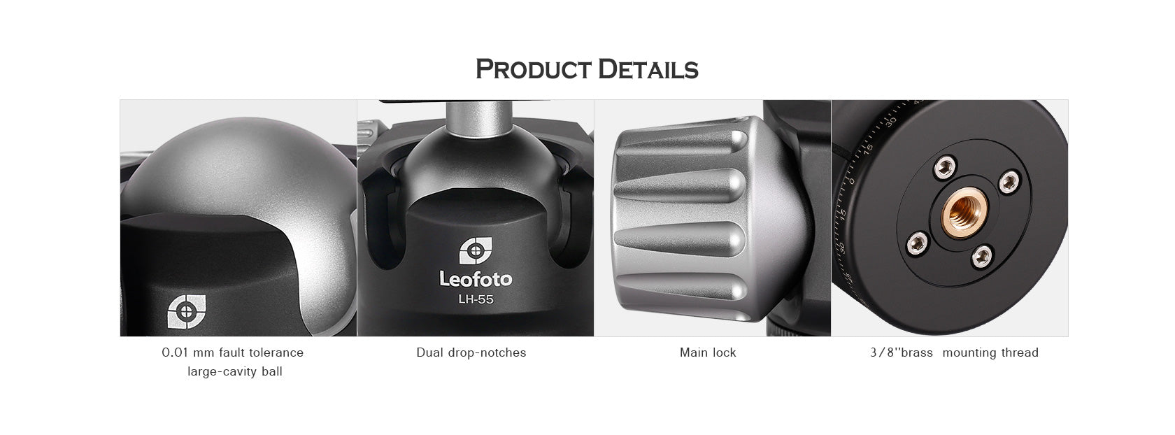 Leofoto LM-402C Short Tripod with 100mm Video Bowl+Platform and Bag | Max Load 110 lb