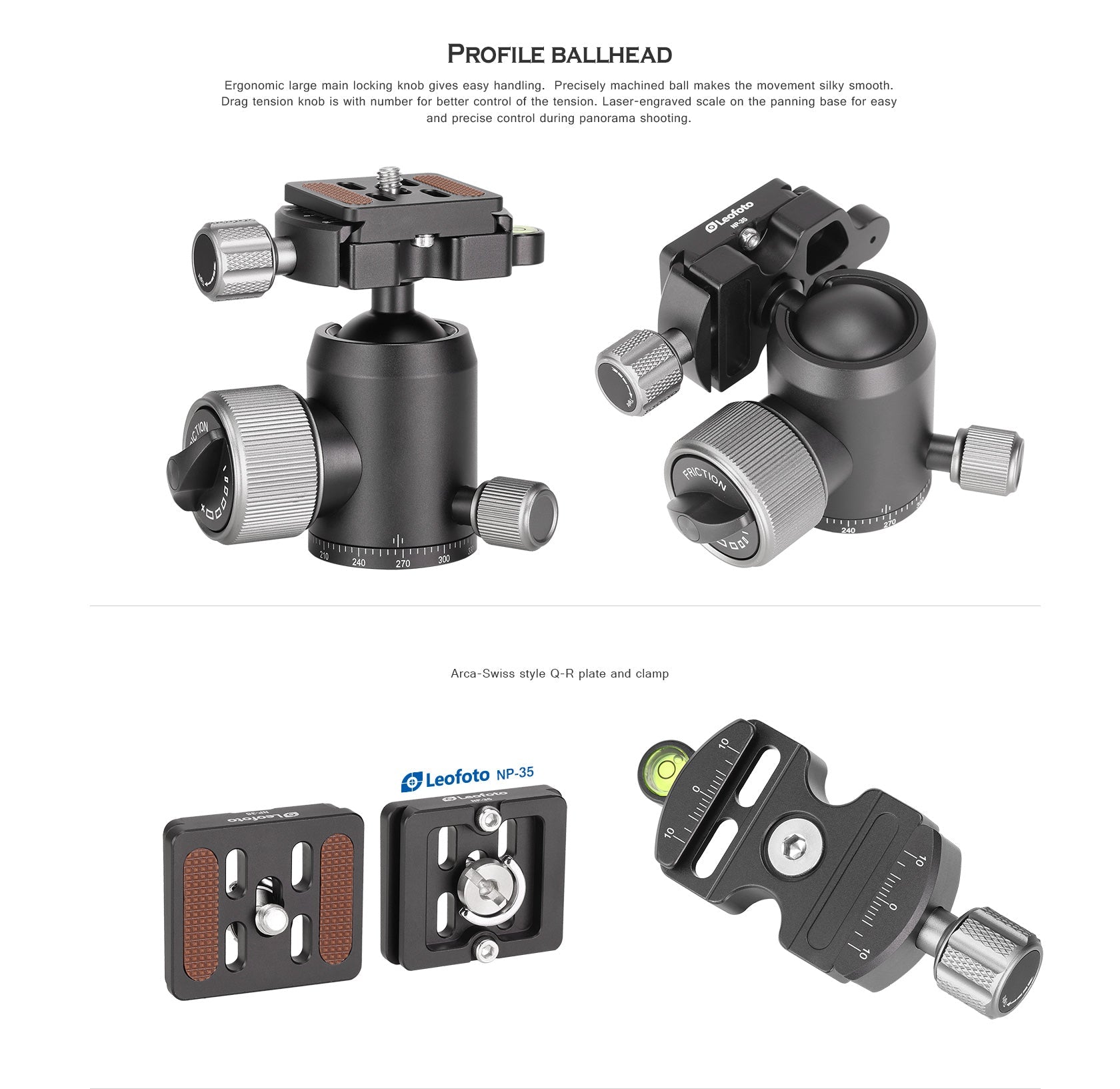 Leofoto LX-225CT + XB-32Q Reversible Travel Tripod with Ball Head Set