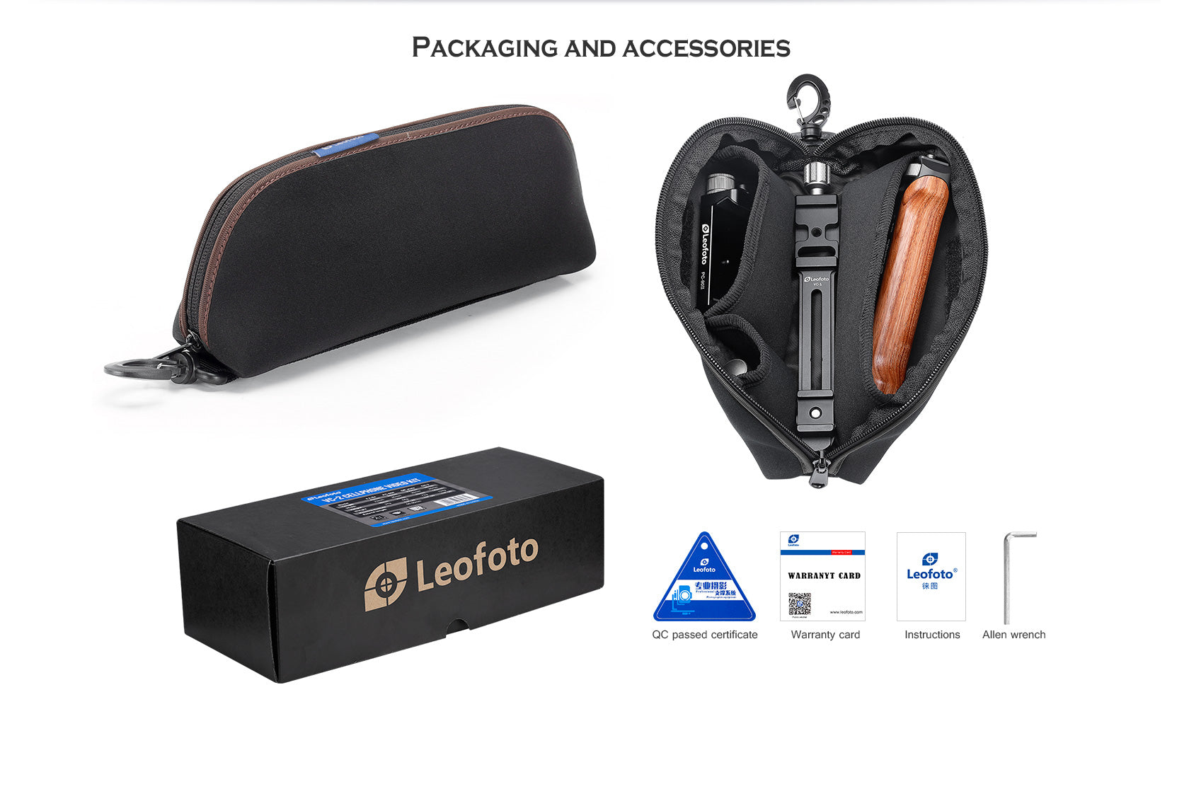 Leofoto VC-1 Mobile Video Kit with CH-2 Rosewood Handle