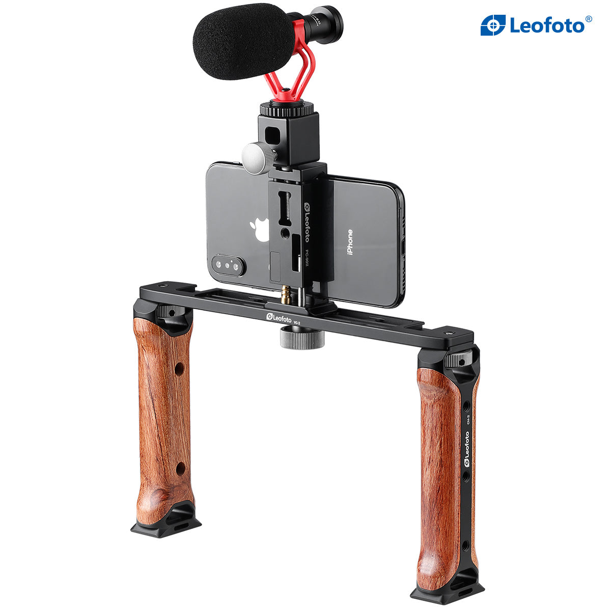 Leofoto VC-2 Mobile Video Kit with Dual CH-2 Rosewood Handles