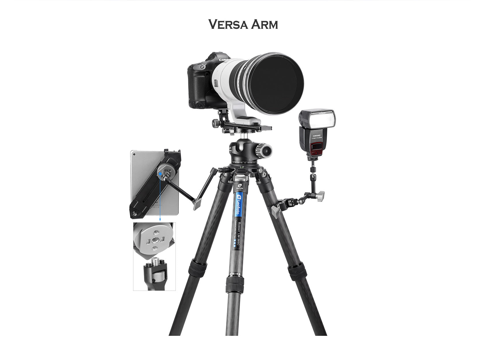 Leofoto AM-3 / AM-4 Kit Versa Magic Arm | Anti-Twist Adapter | 3/8th M