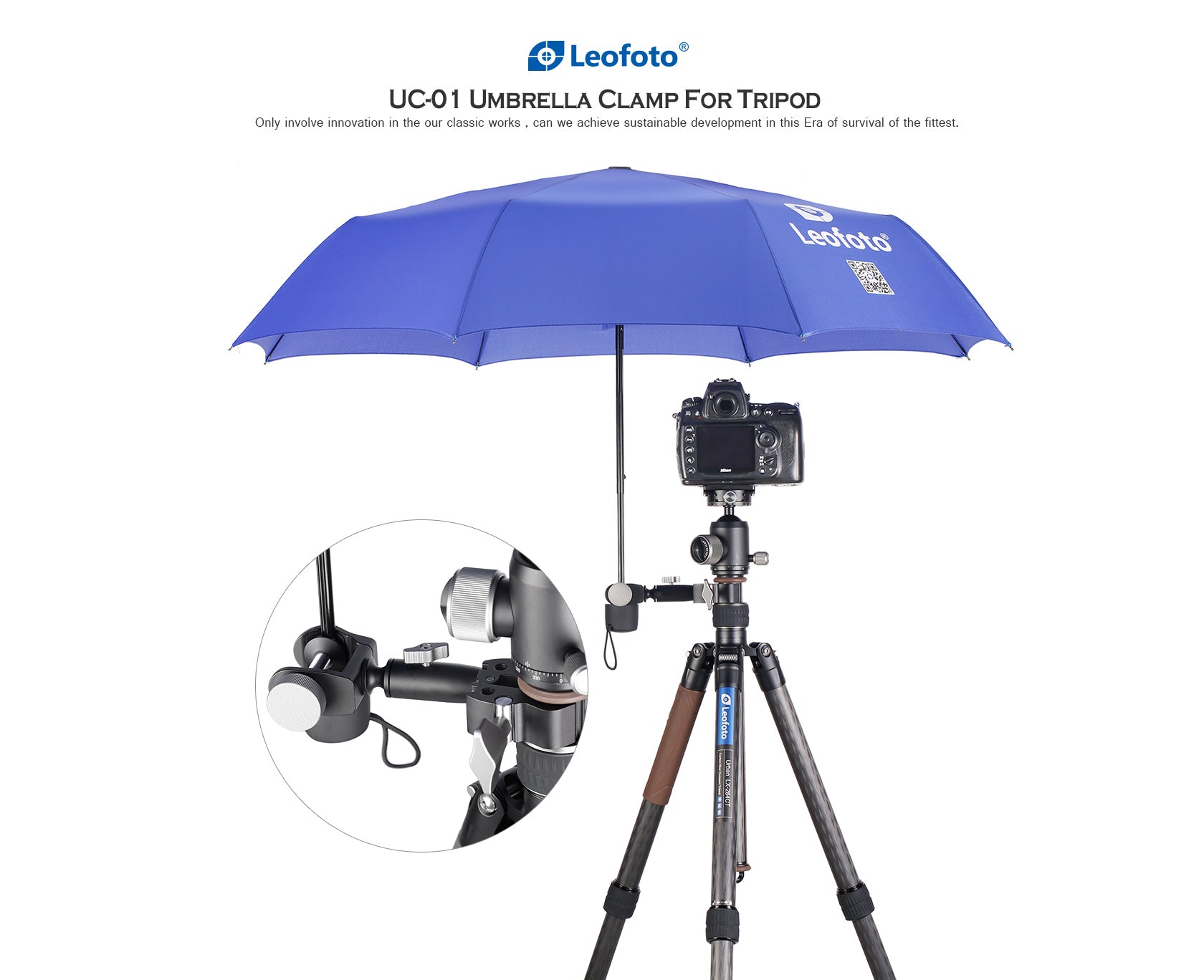 Leofoto UC-01 Umbrella Clamp for Center Columns