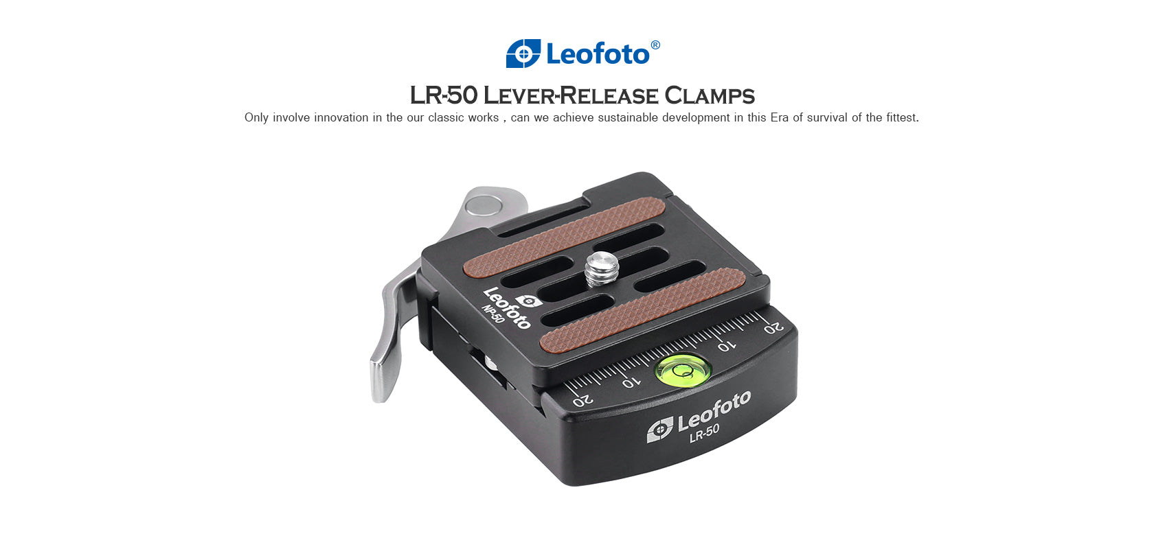 Leofoto LR-50 Lever Release Clamp with QR Plate