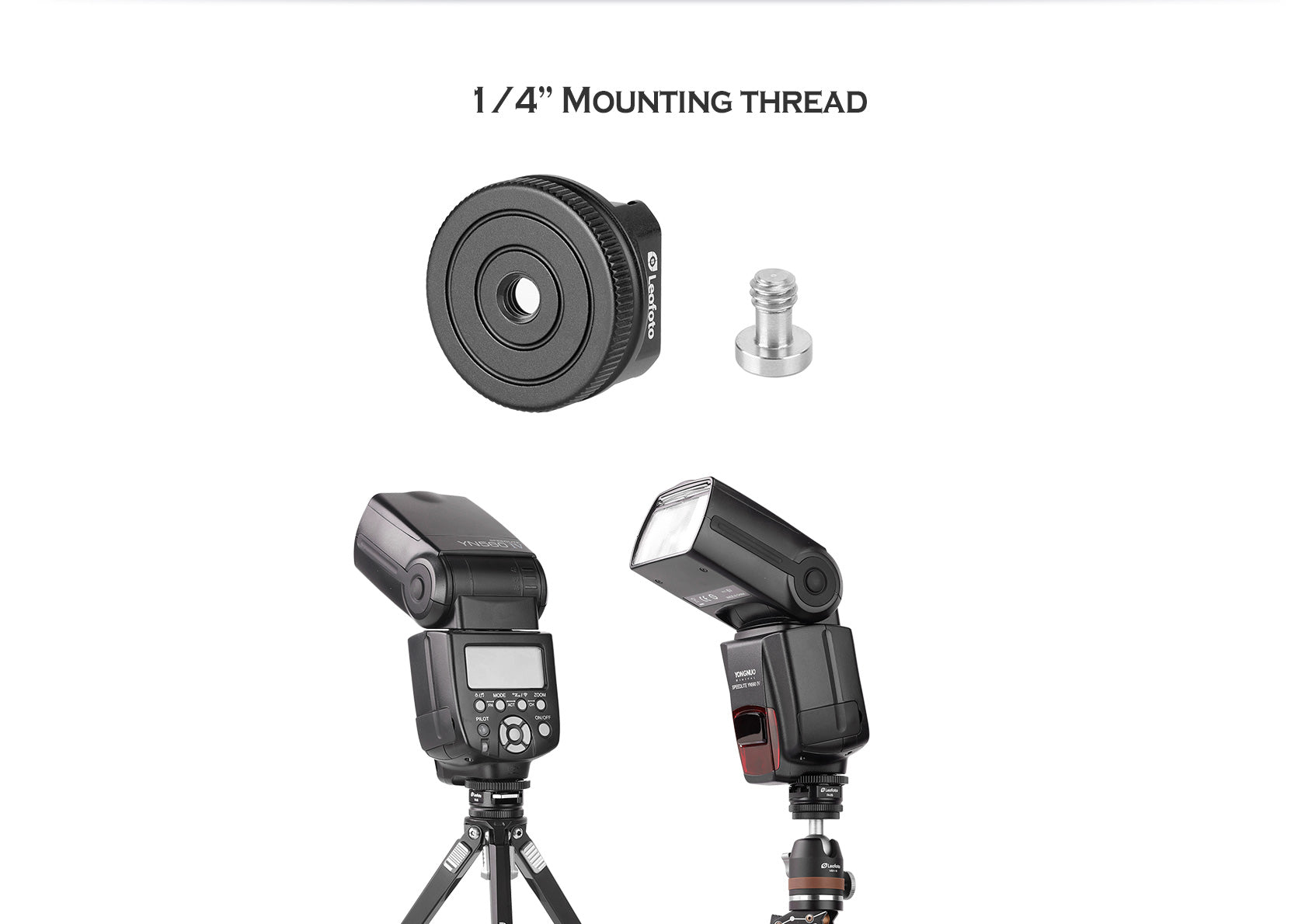Leofoto FA-05 Cold Shoe Conversion Adapter with 1/4
