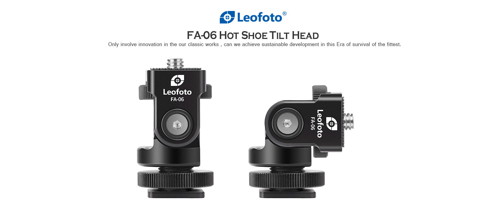 Leofoto FA-06 Hot Shoe Tilt Head Adapter with Friction Control